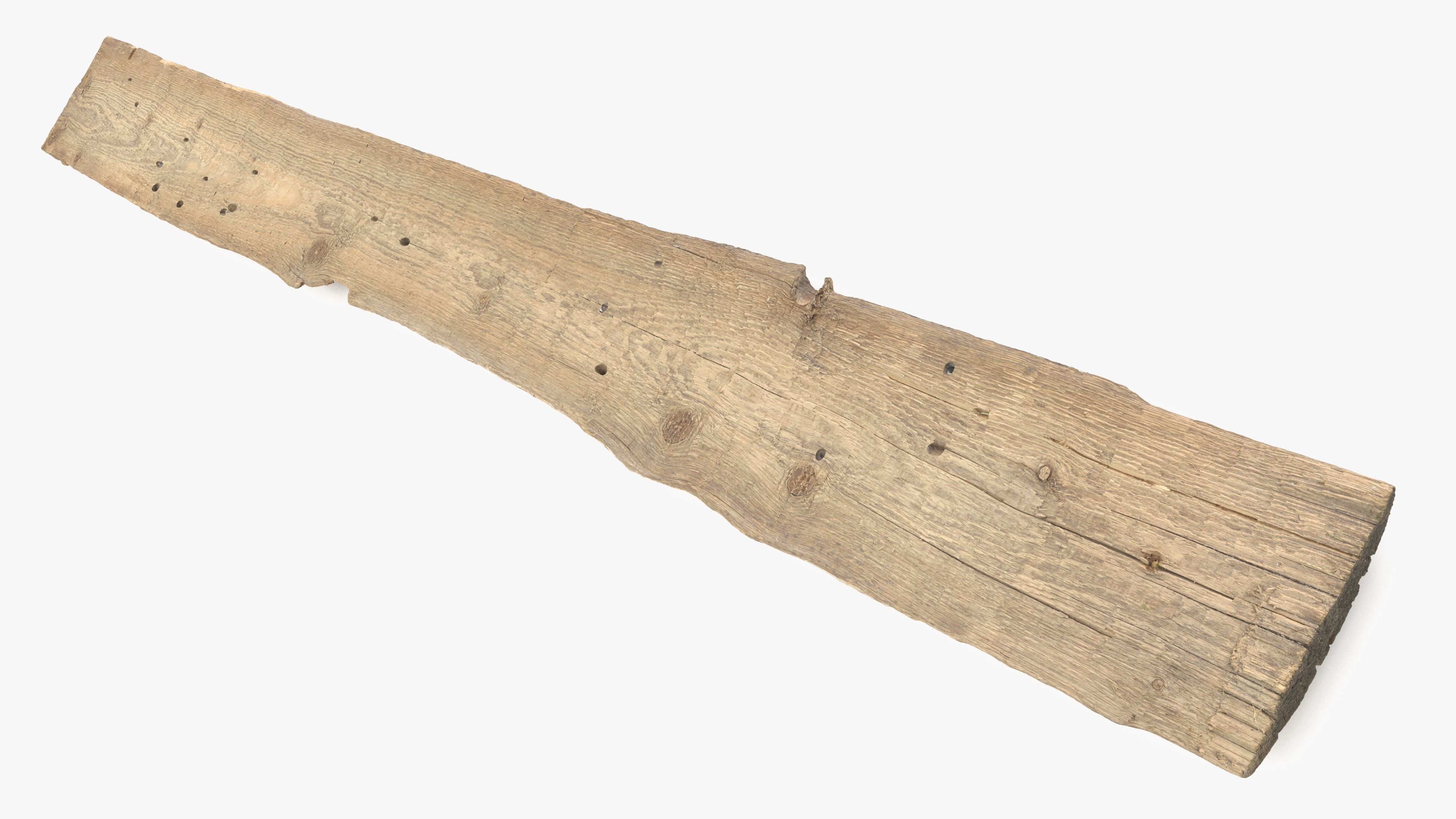 Plank Tan Low-poly 3D model_4