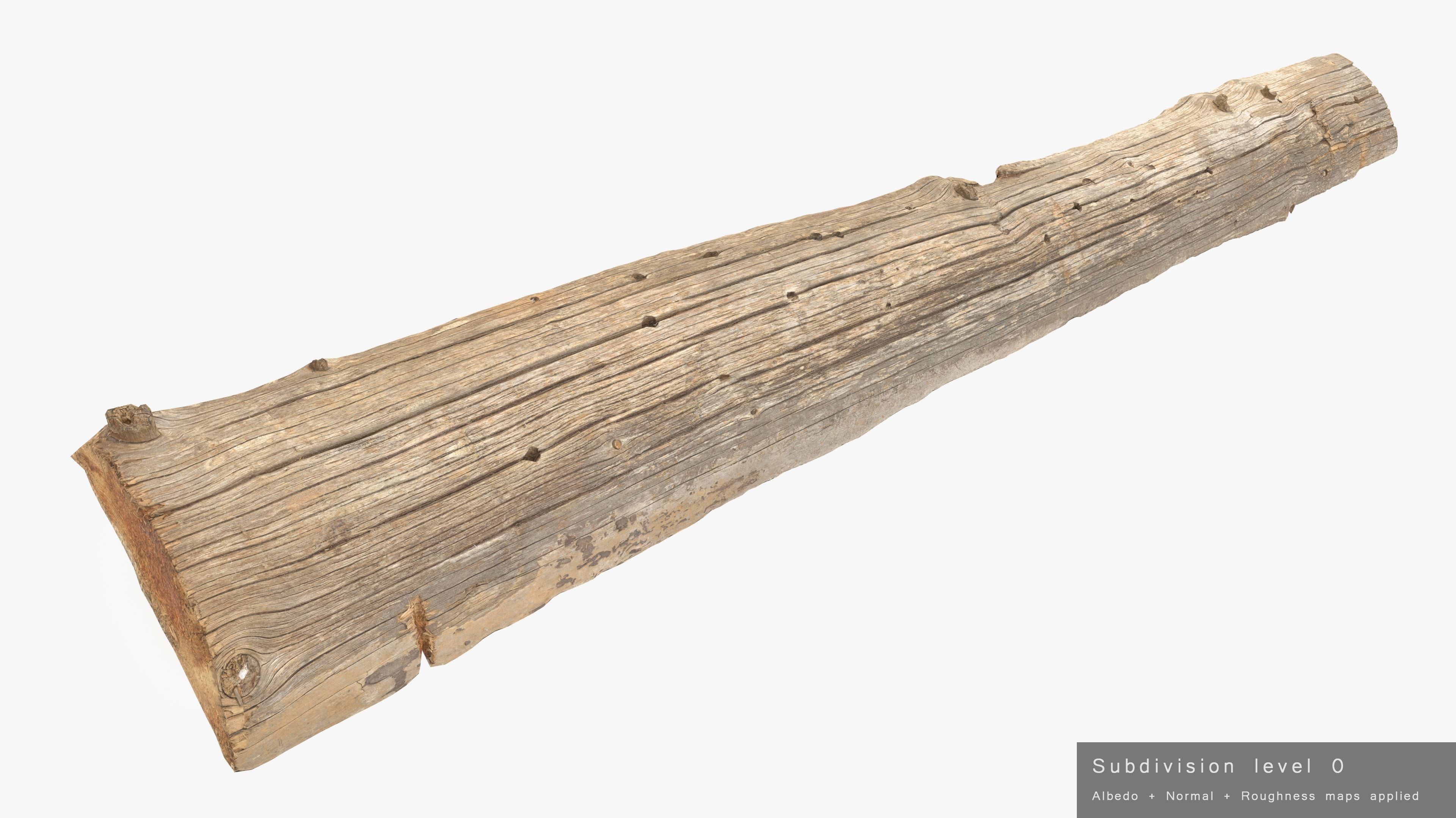 Plank Tan Low-poly 3D model_23