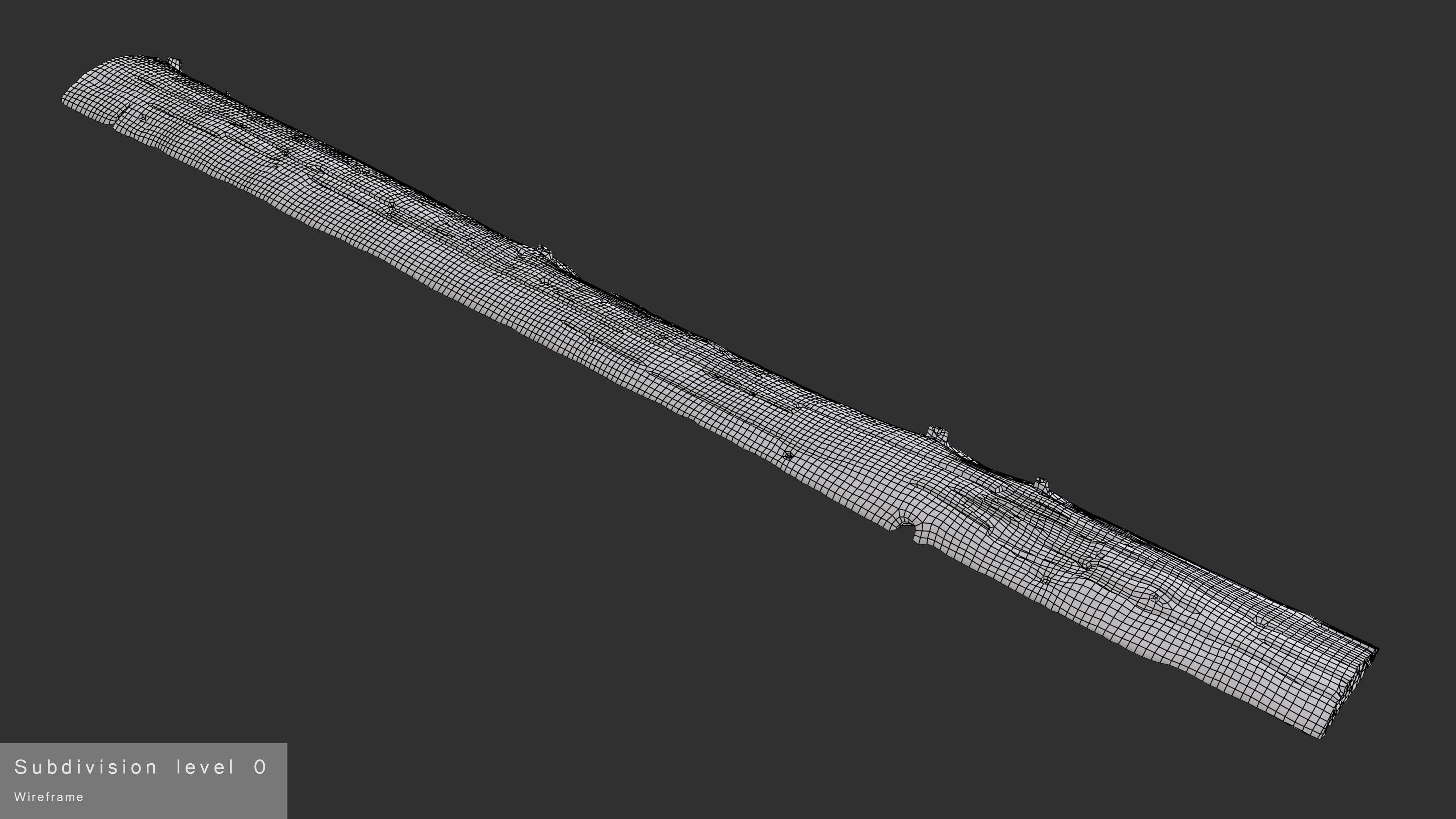 Plank Tan Low-poly 3D model_32