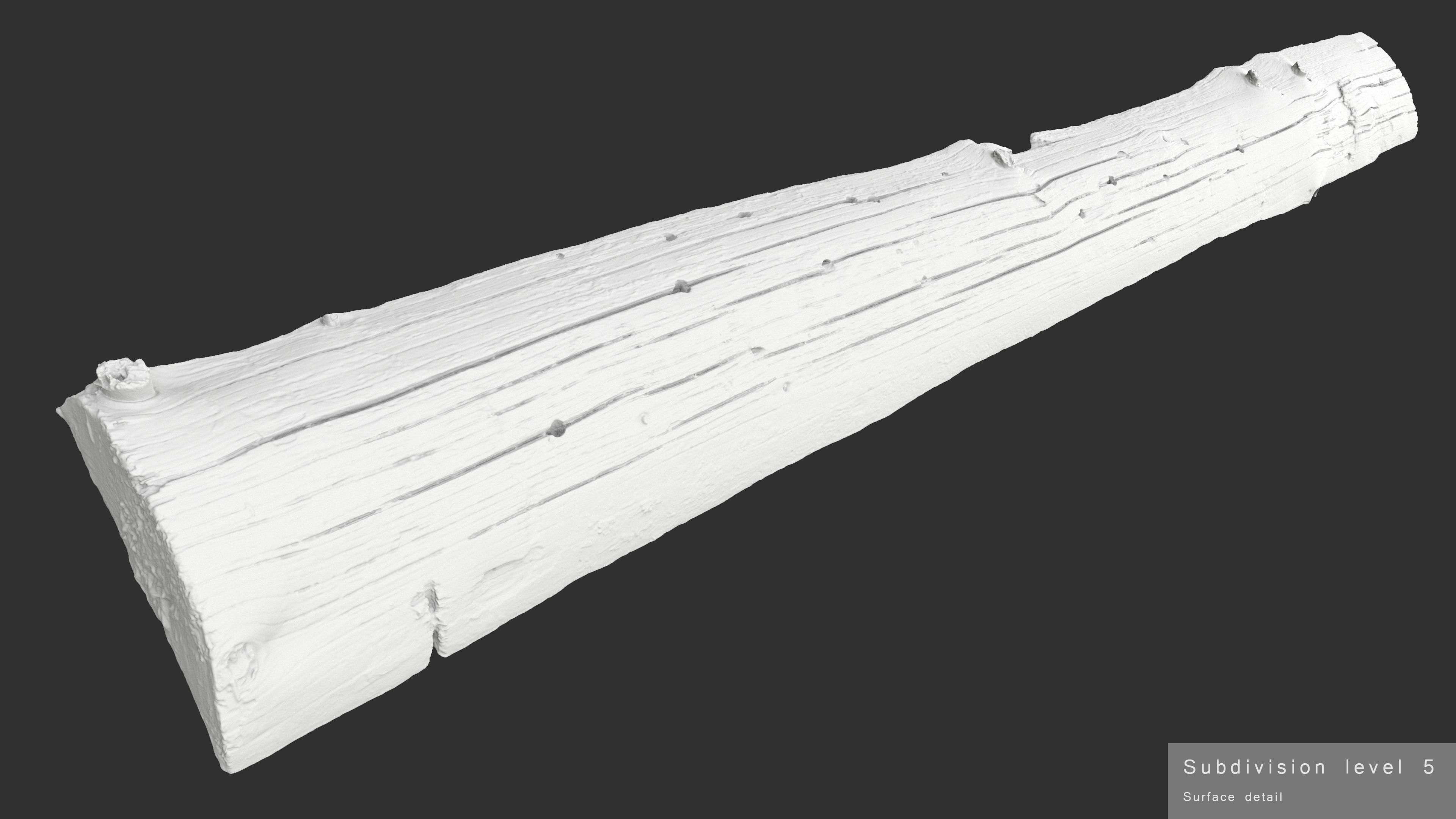 Plank Tan Low-poly 3D model_22