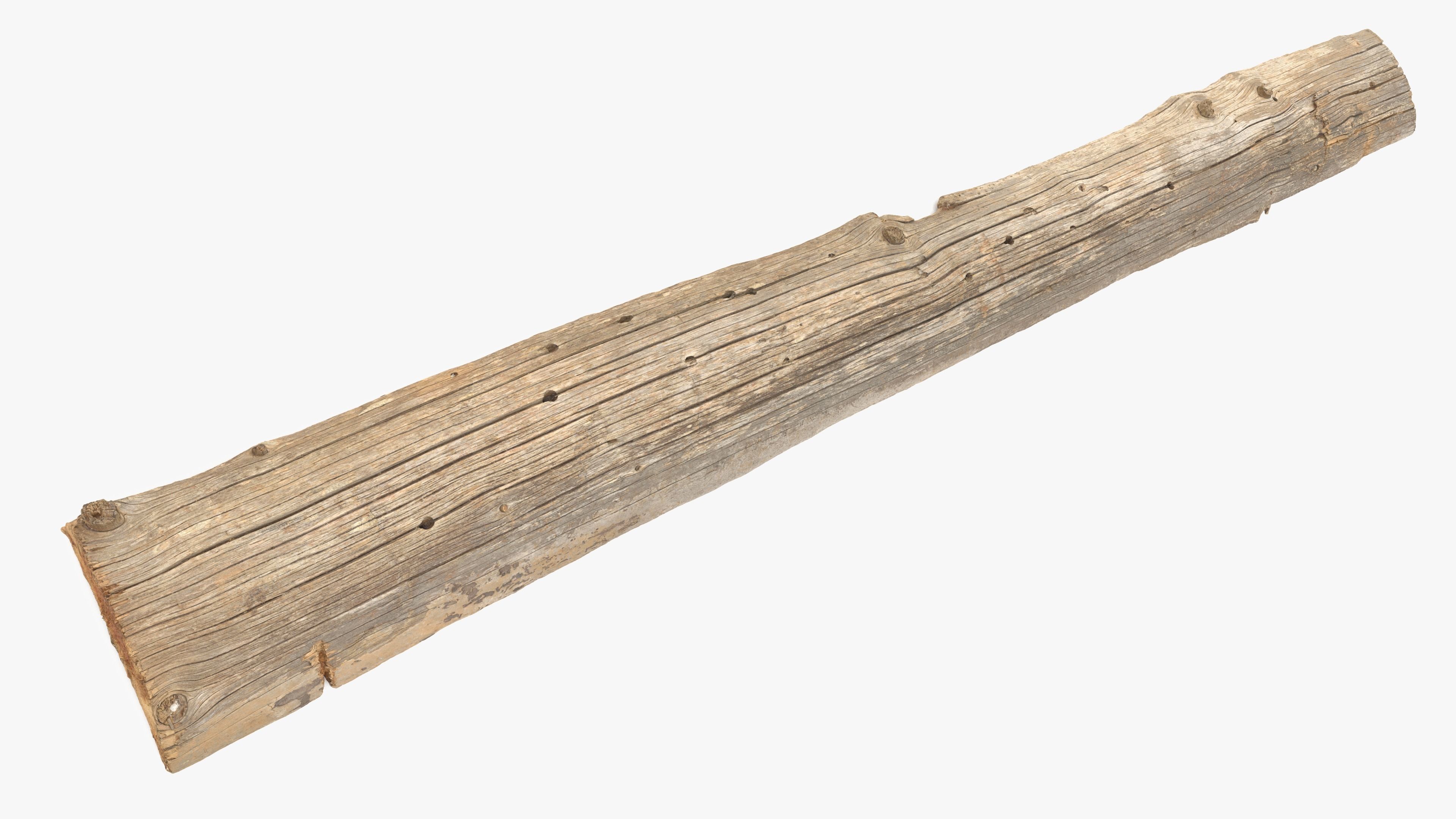 Plank Tan Low-poly 3D model_1