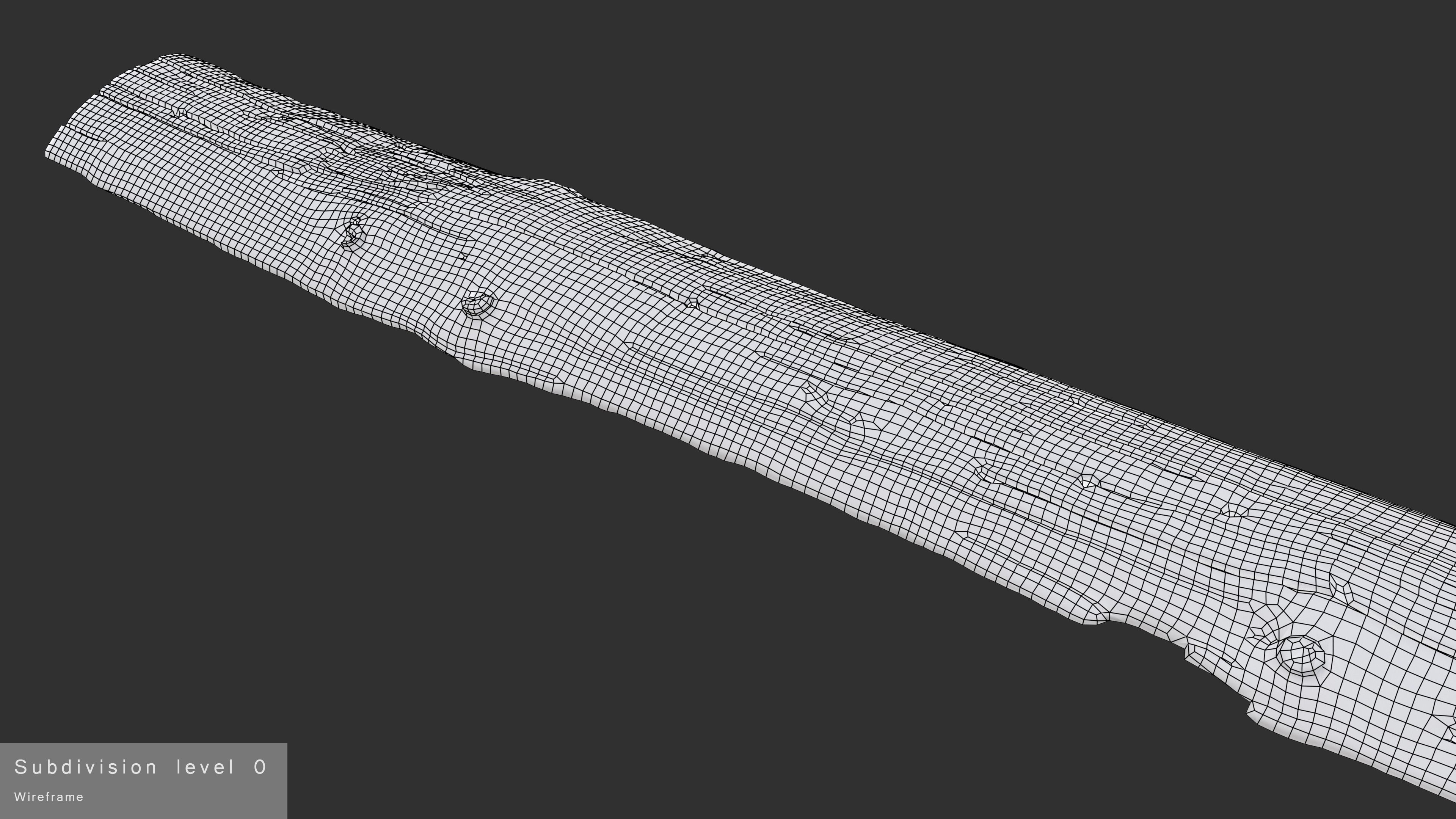 Plank Tan Low-poly 3D model_29