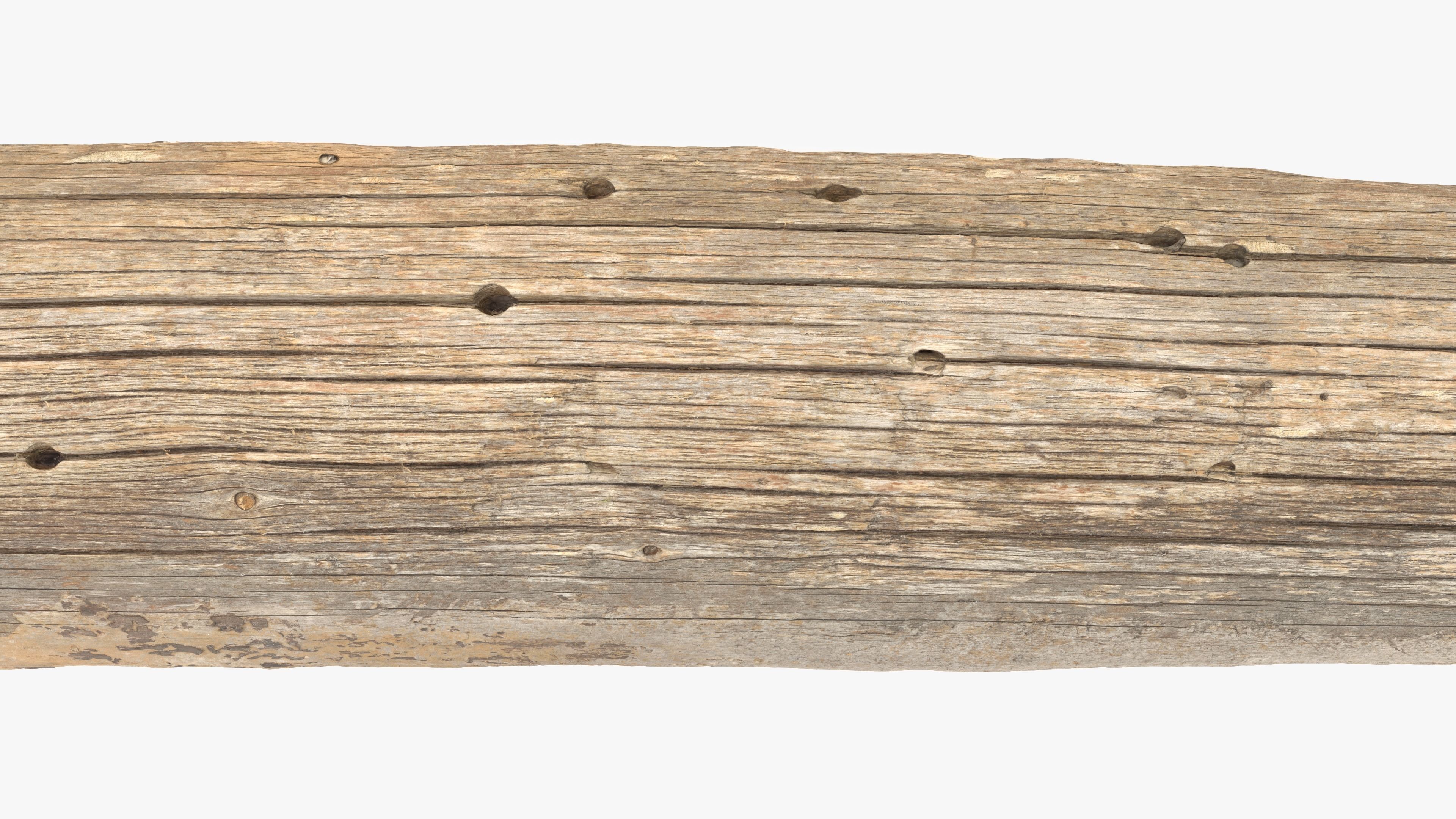 Plank Tan Low-poly 3D model_10