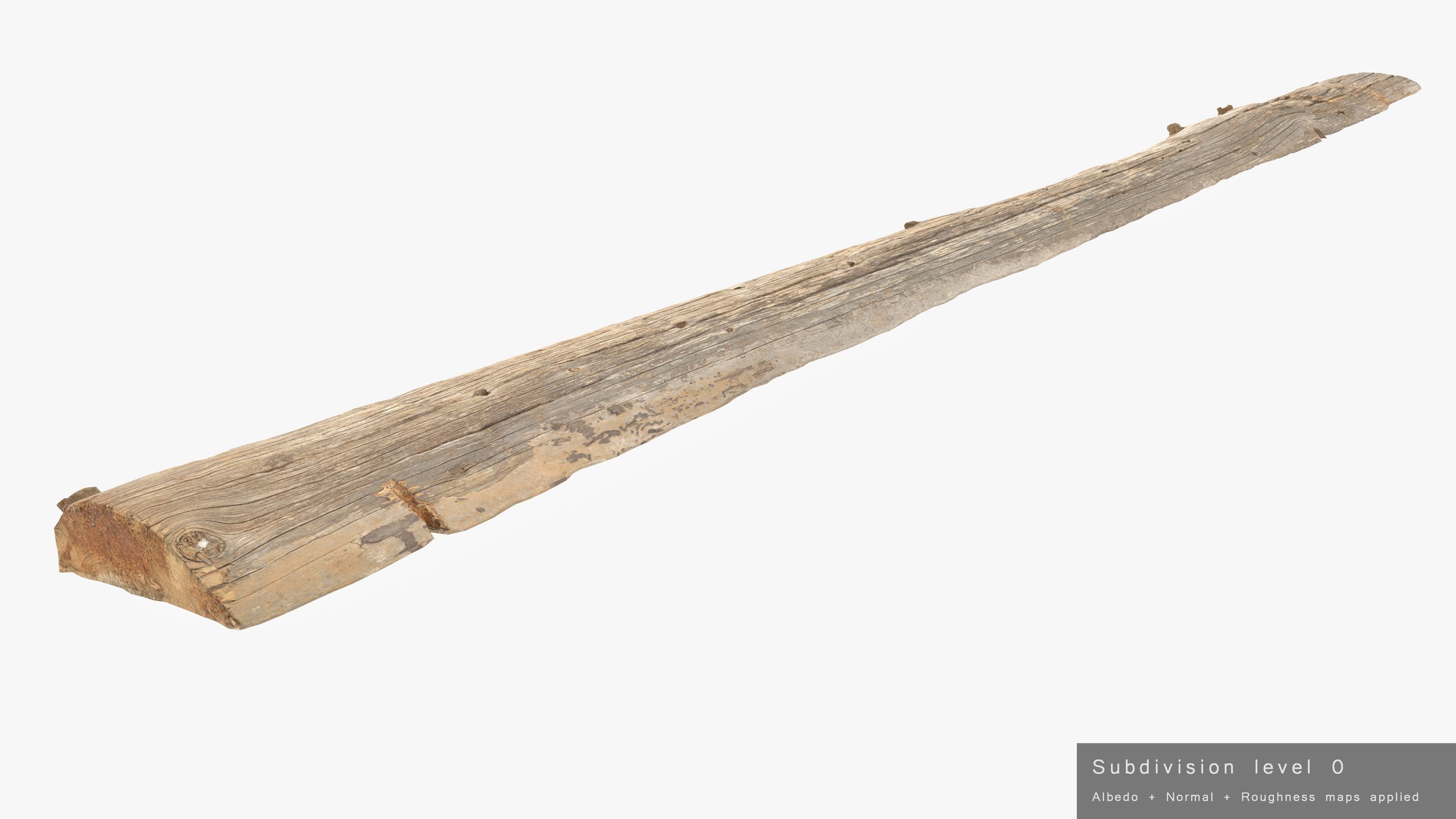 Plank Tan Low-poly 3D model_28