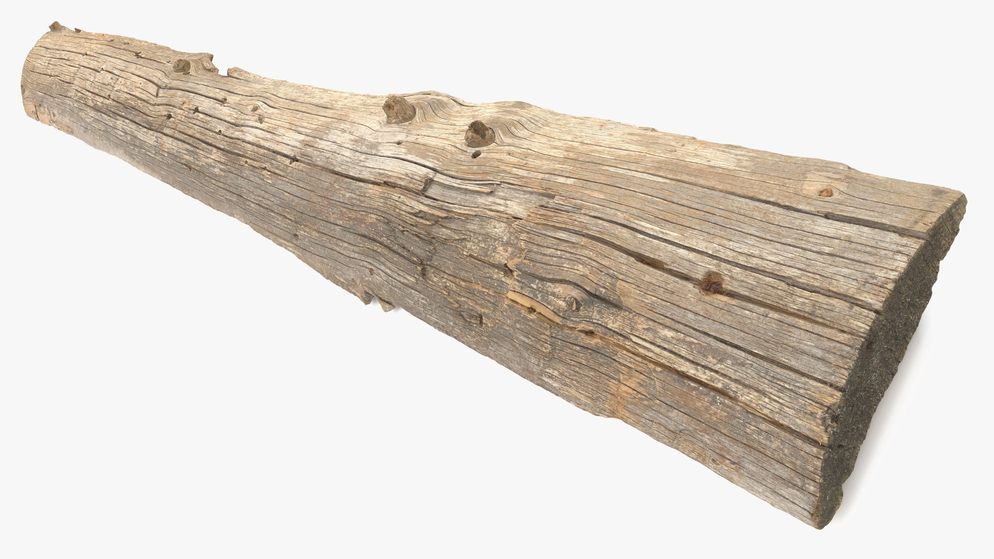 Plank Tan Low-poly 3D model_2