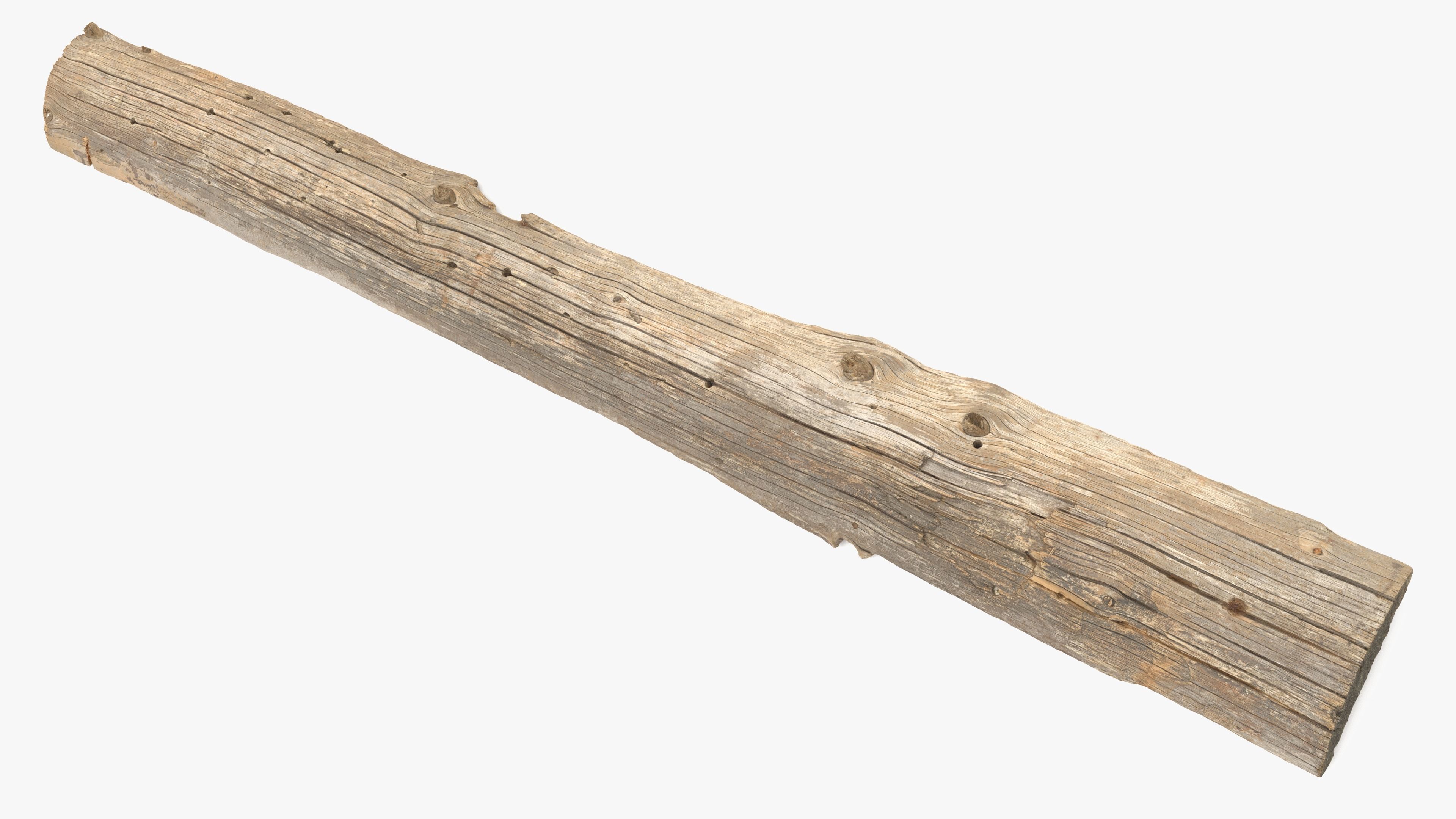 Plank Tan Low-poly 3D model_3