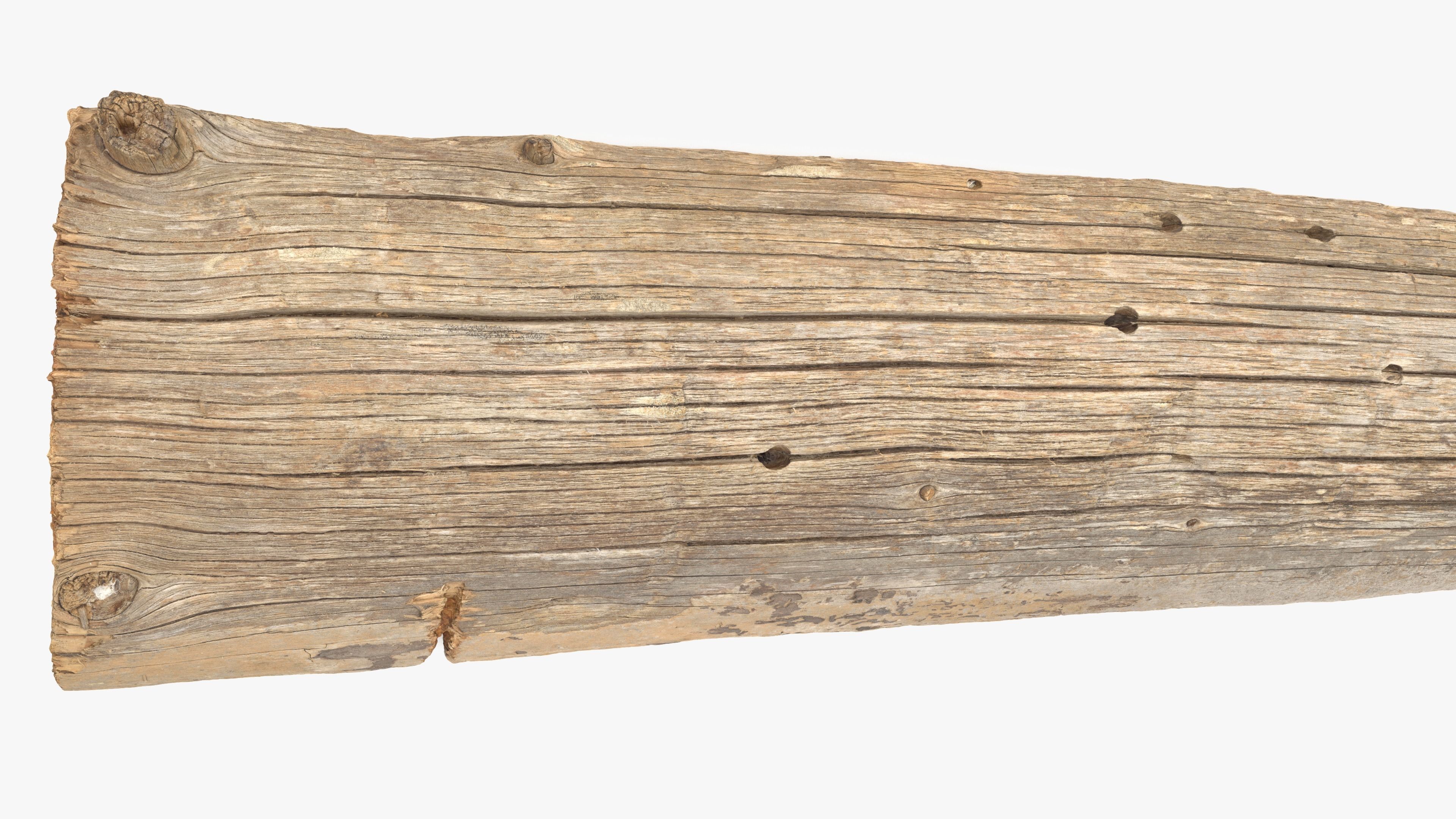 Plank Tan Low-poly 3D model_9
