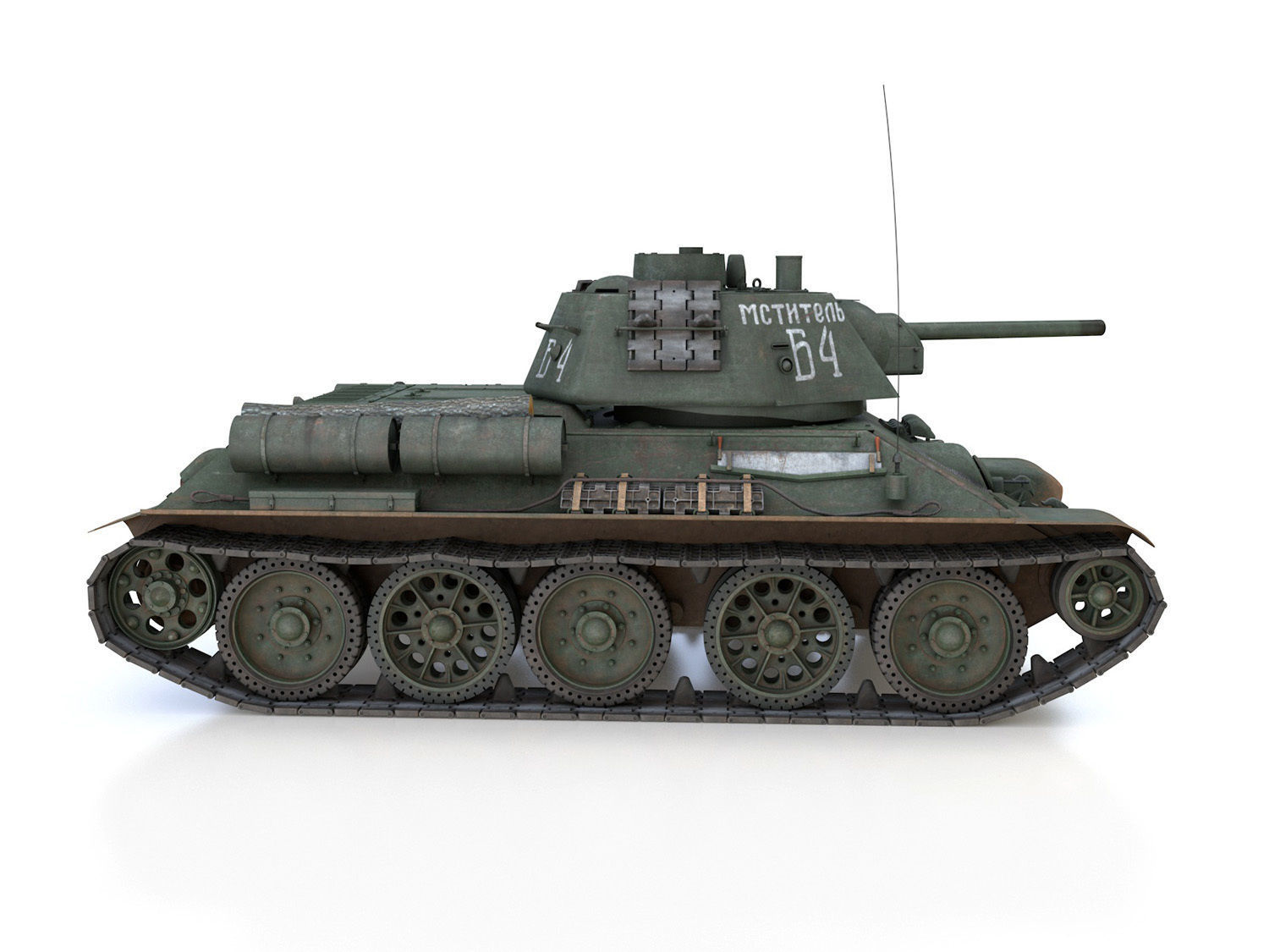 T-34-76 - Model 1943 - Soviet medium tank - B4 3D model_6
