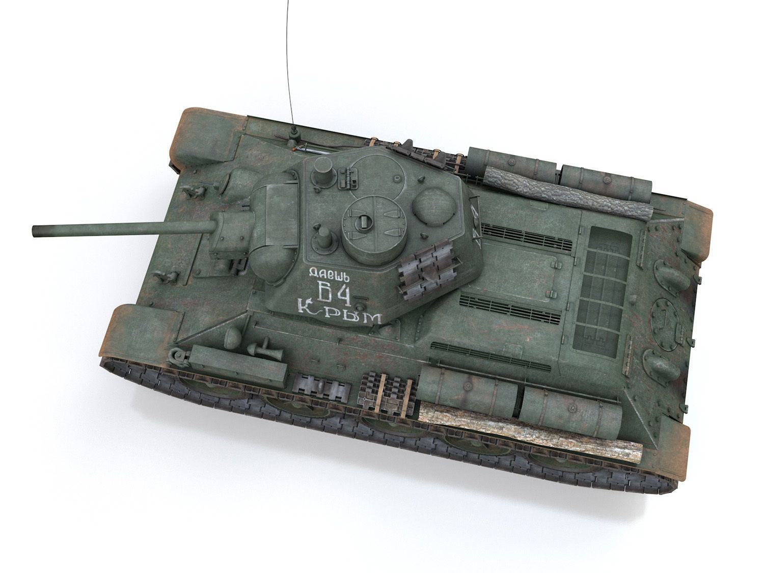 T-34-76 - Model 1943 - Soviet medium tank - B4 3D model_9