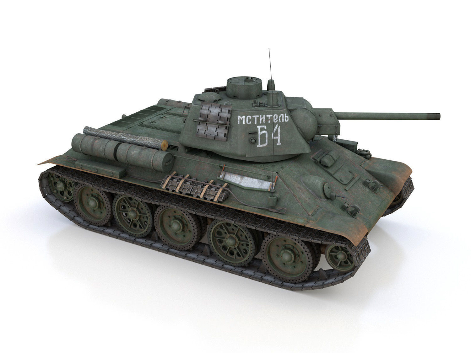 T-34-76 - Model 1943 - Soviet medium tank - B4 3D model_7