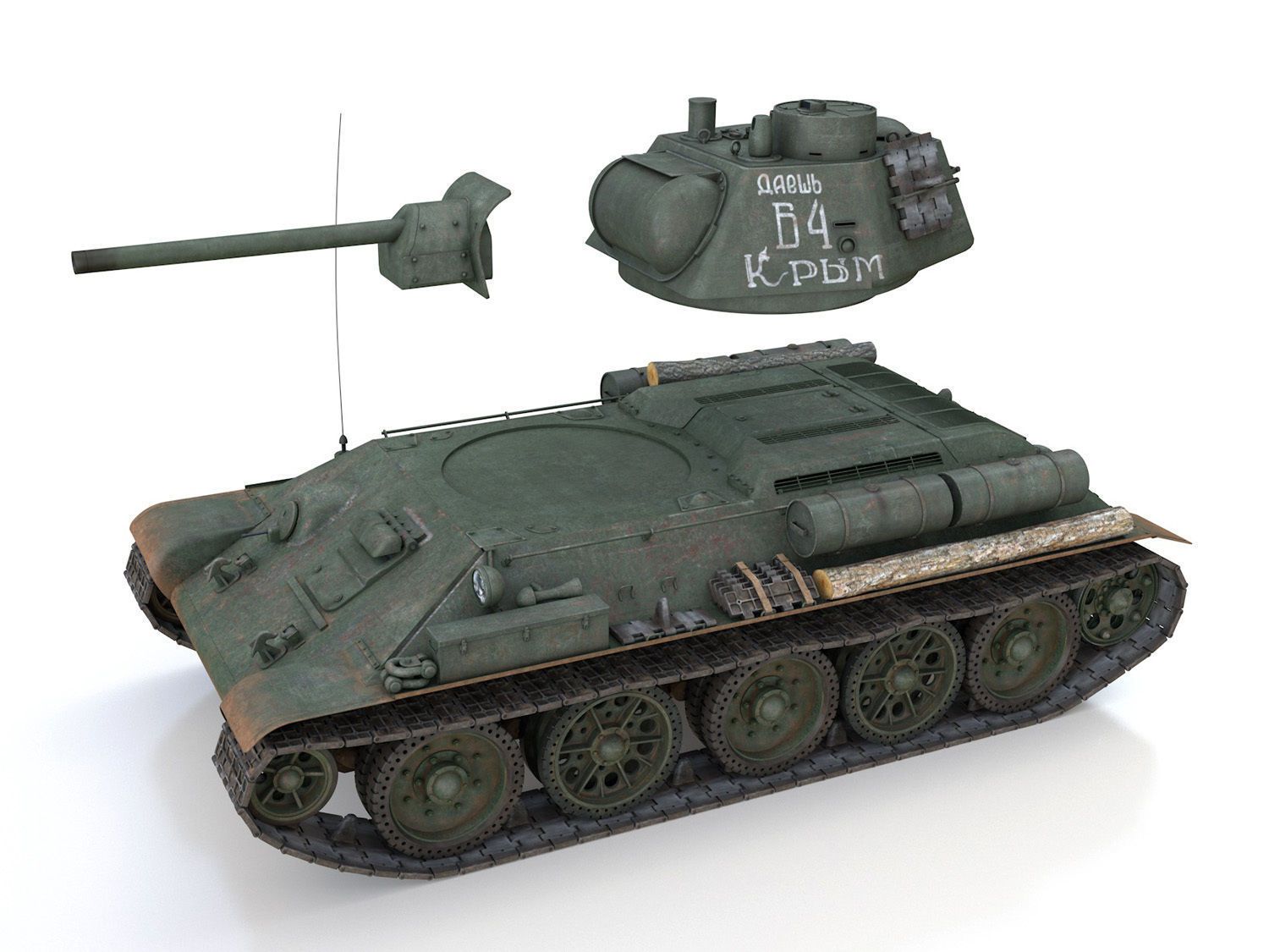 T-34-76 - Model 1943 - Soviet medium tank - B4 3D model_10