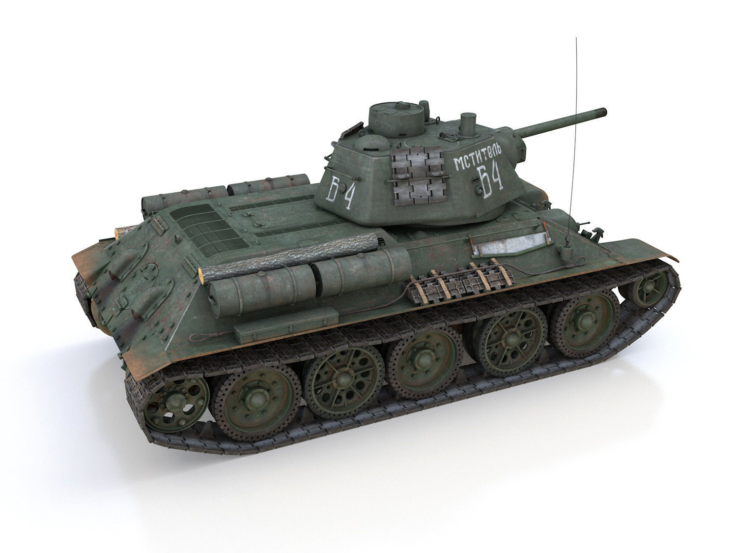 T-34-76 - Model 1943 - Soviet medium tank - B4 3D model_5