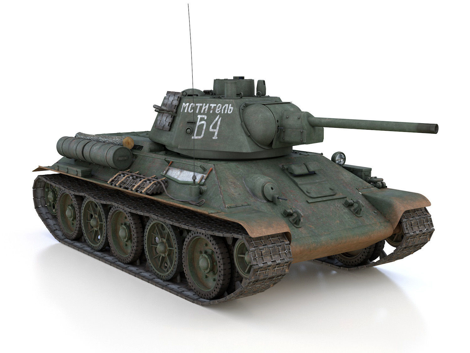 T-34-76 - Model 1943 - Soviet medium tank - B4 3D model_8