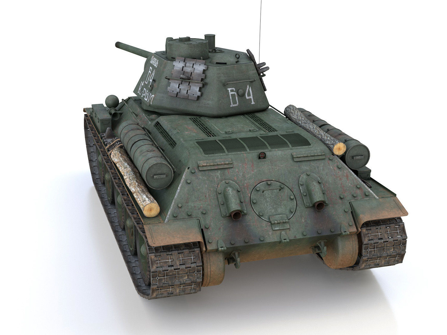T-34-76 - Model 1943 - Soviet medium tank - B4 3D model_4