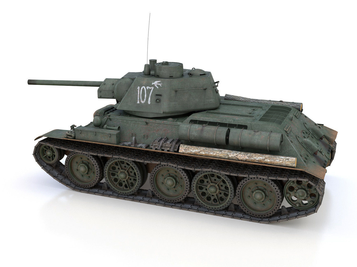 OT-34-76 - Soviet Flamethrower Tank - 107 3D model_3