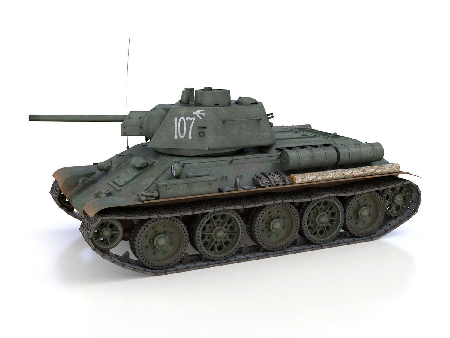 OT-34-76 - Soviet Flamethrower Tank - 107 3D model_2