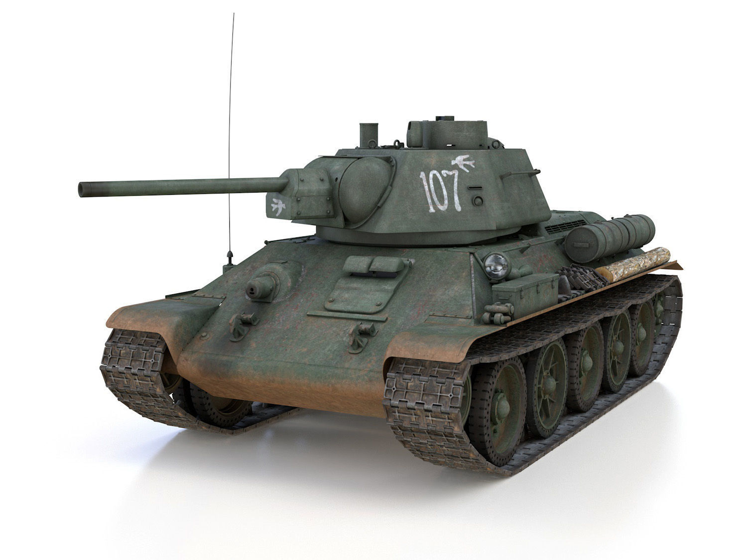 OT-34-76 - Soviet Flamethrower Tank - 107 3D model_1