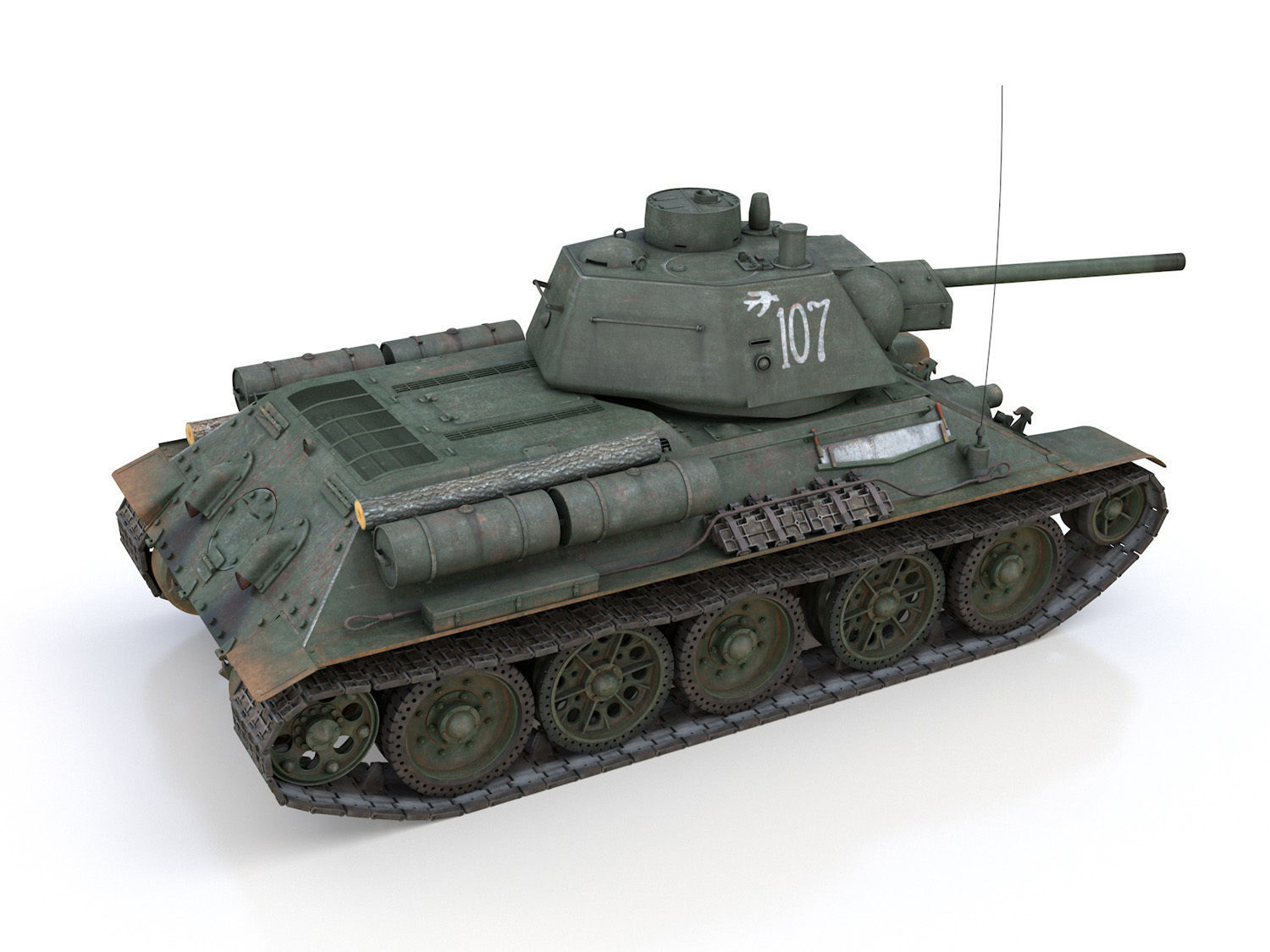 OT-34-76 - Soviet Flamethrower Tank - 107 3D model_5