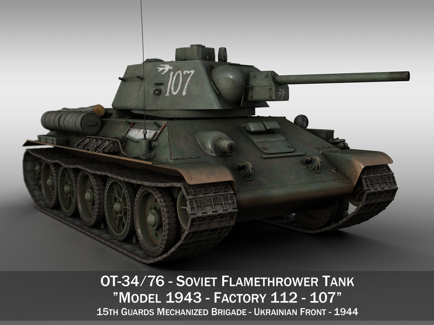OT-34-76 - Soviet Flamethrower Tank - 107