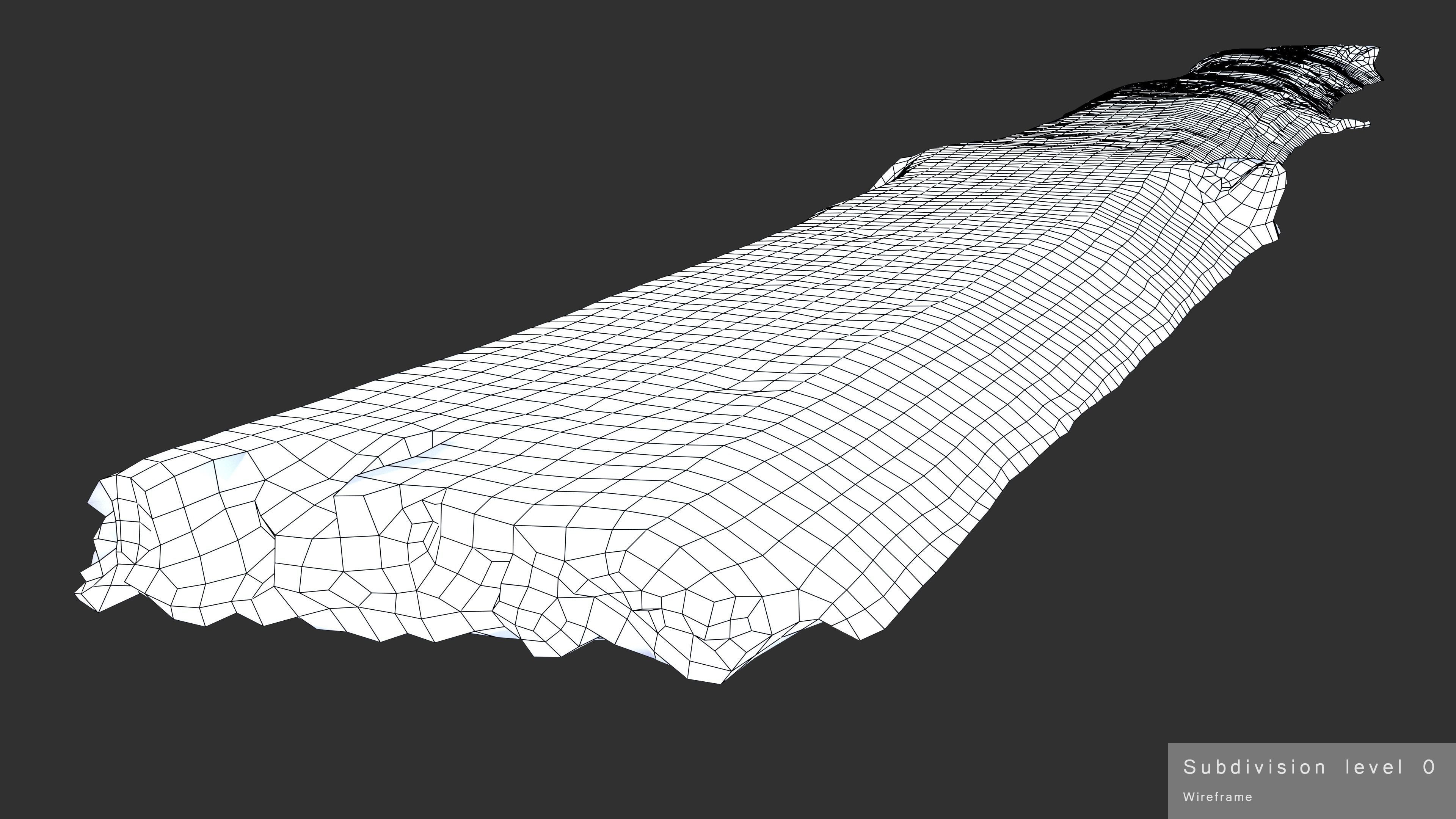 Plank Eaten Low-poly 3D model_31