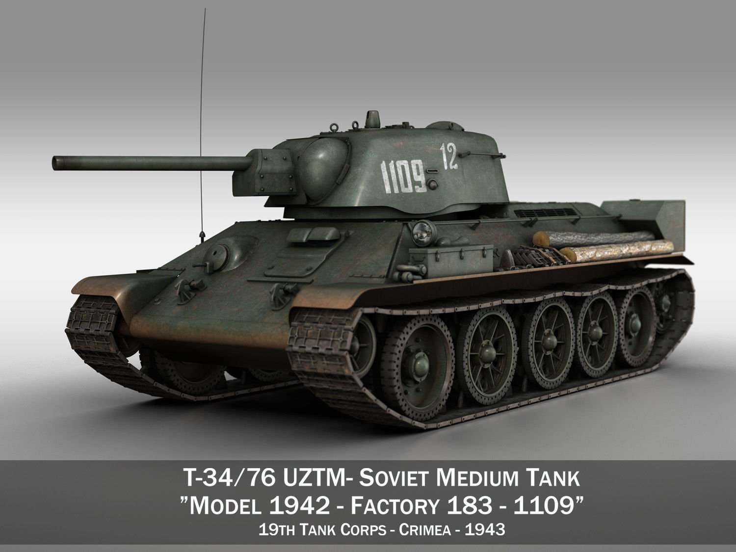 T-34-76 UZTM - Model 1942 - Soviet tank - 1109