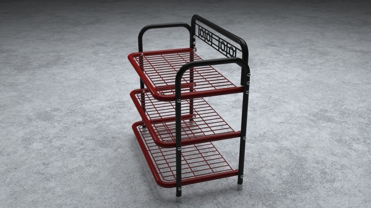 Shoe Rack 3D model_8