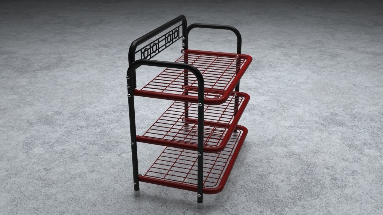 Shoe Rack 3D model_2
