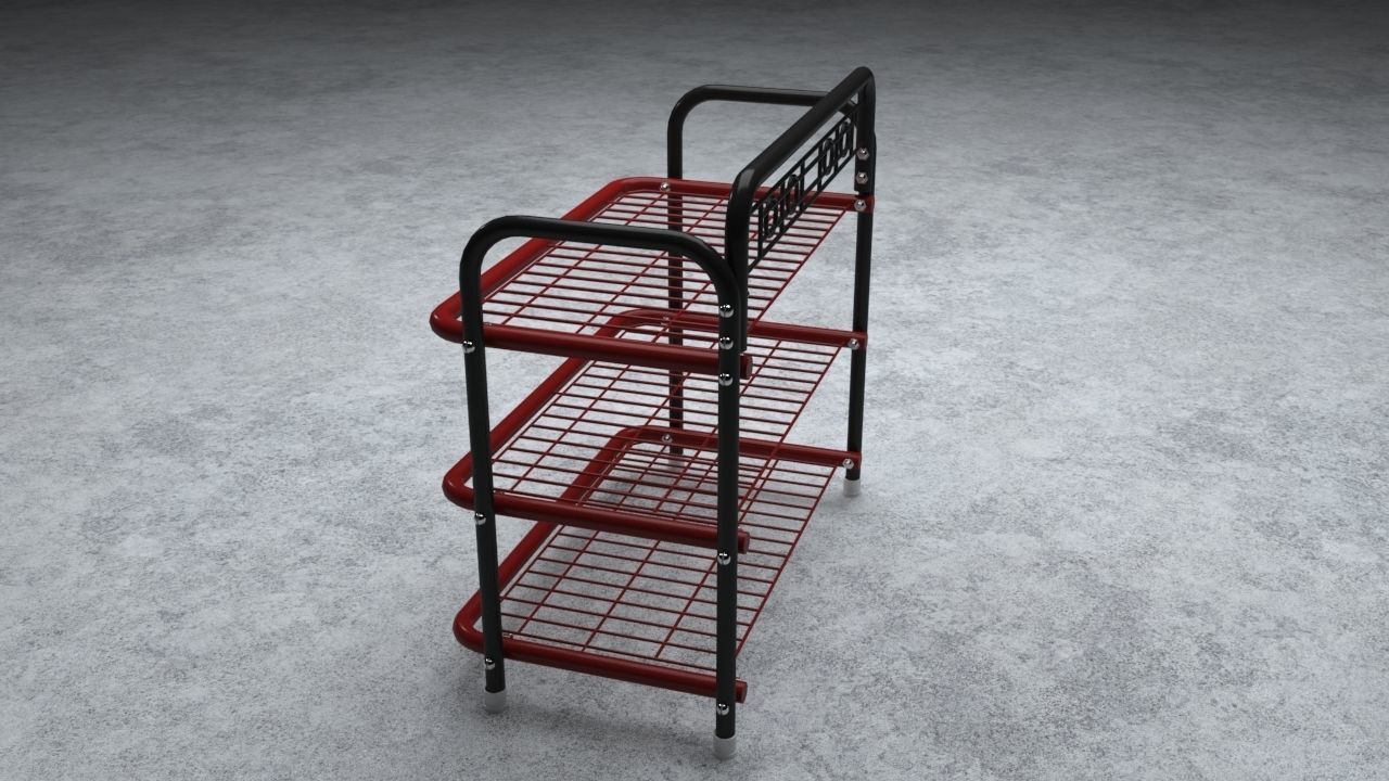Shoe Rack 3D model_7