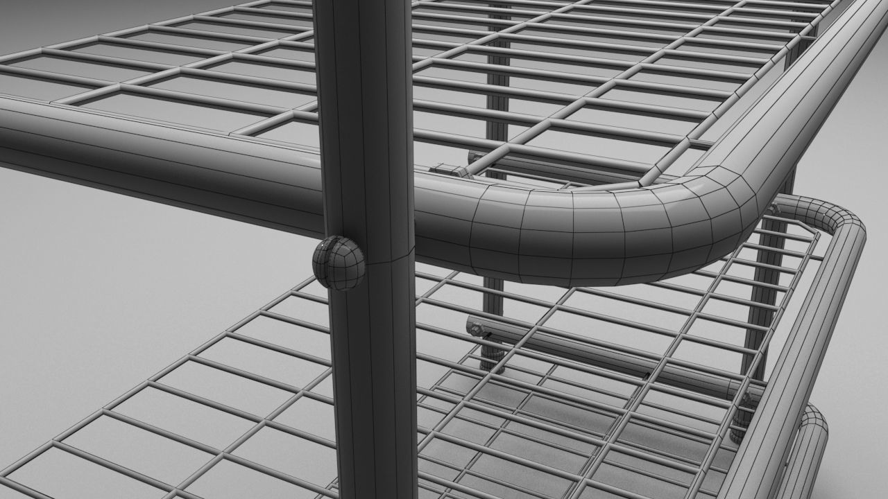 Shoe Rack 3D model_14