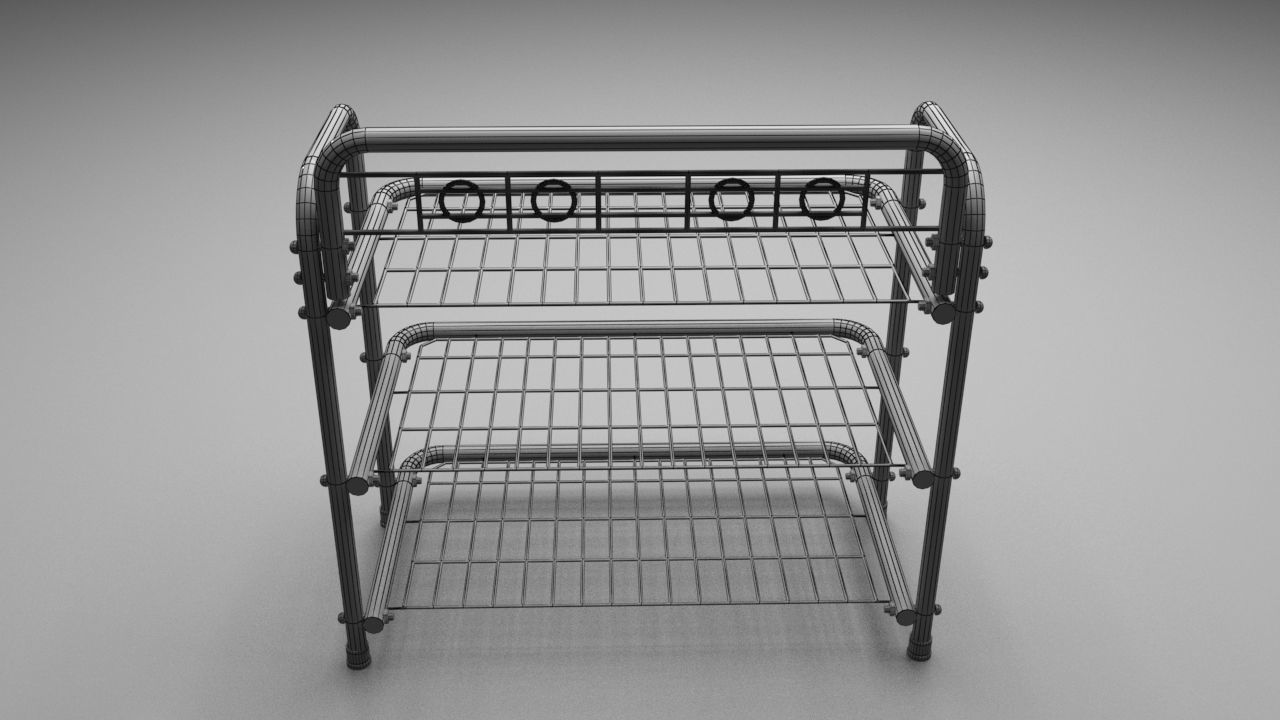 Shoe Rack 3D model_18