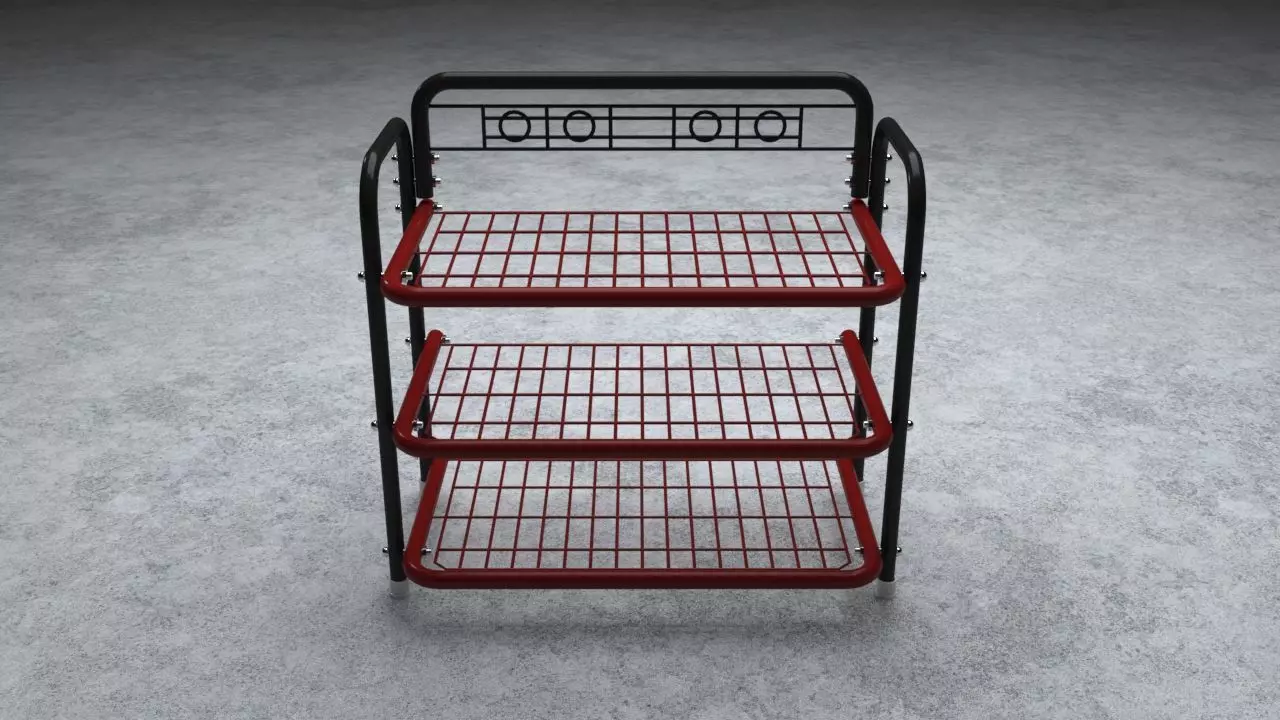 Shoe Rack 3D model_0