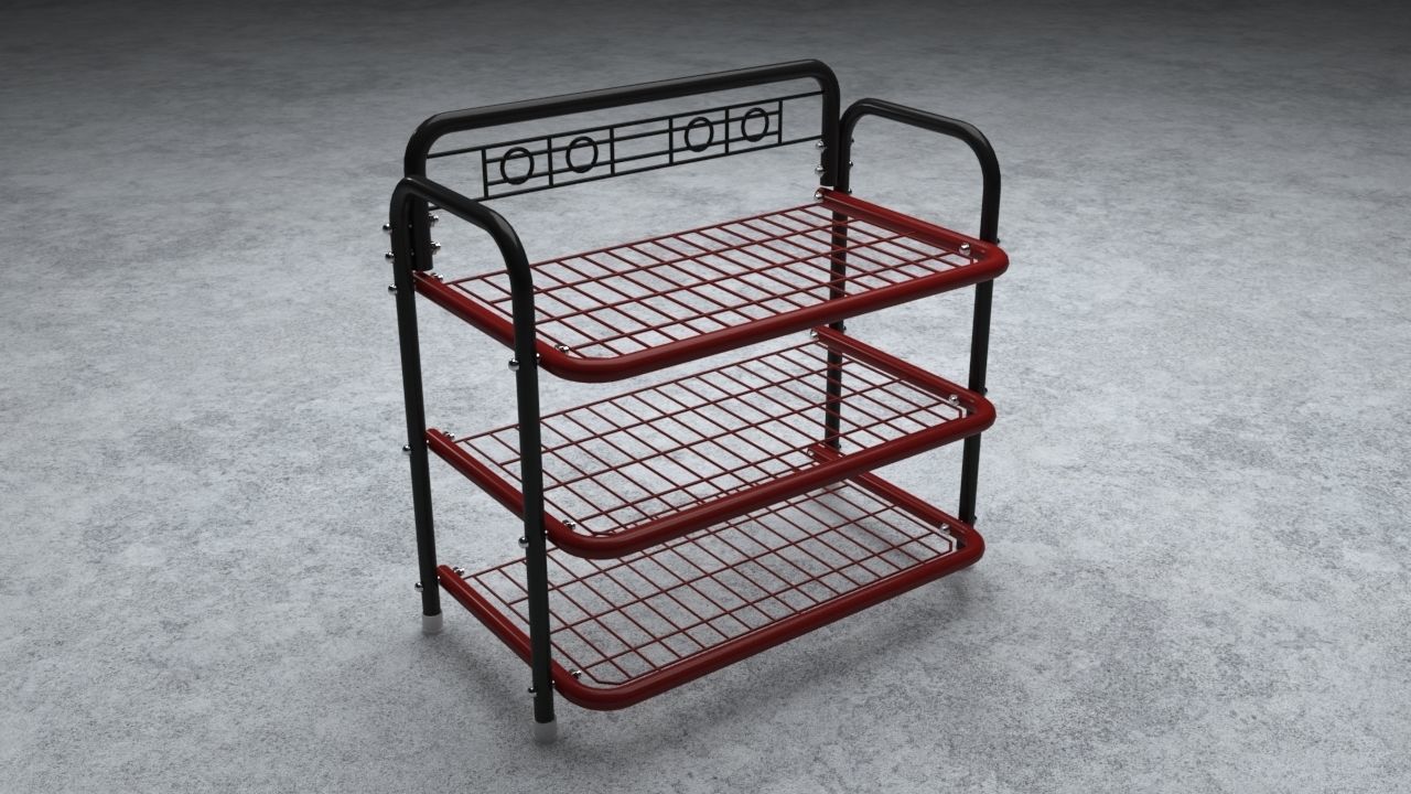Shoe Rack 3D model_1
