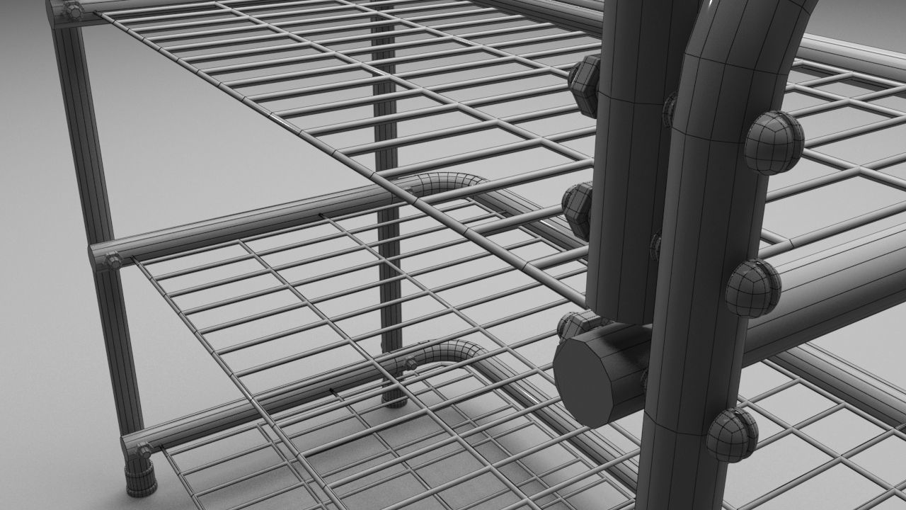 Shoe Rack 3D model_15