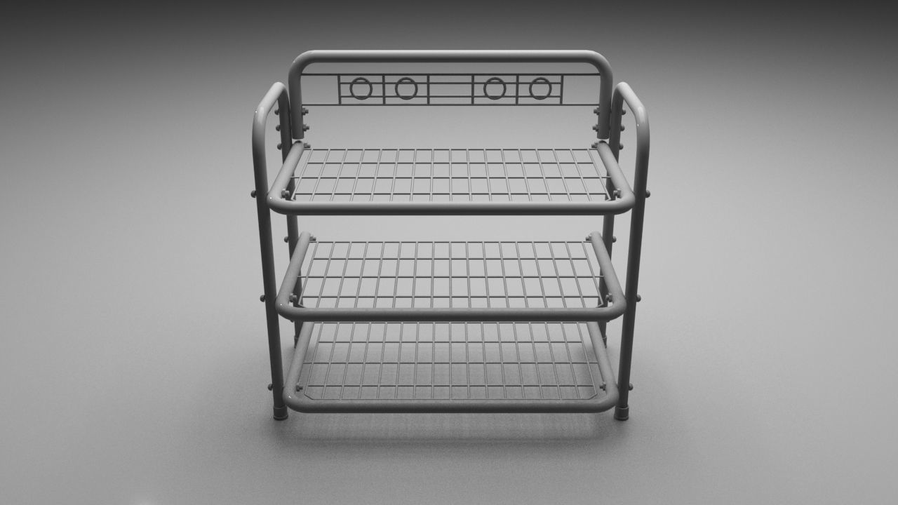 Shoe Rack 3D model_10