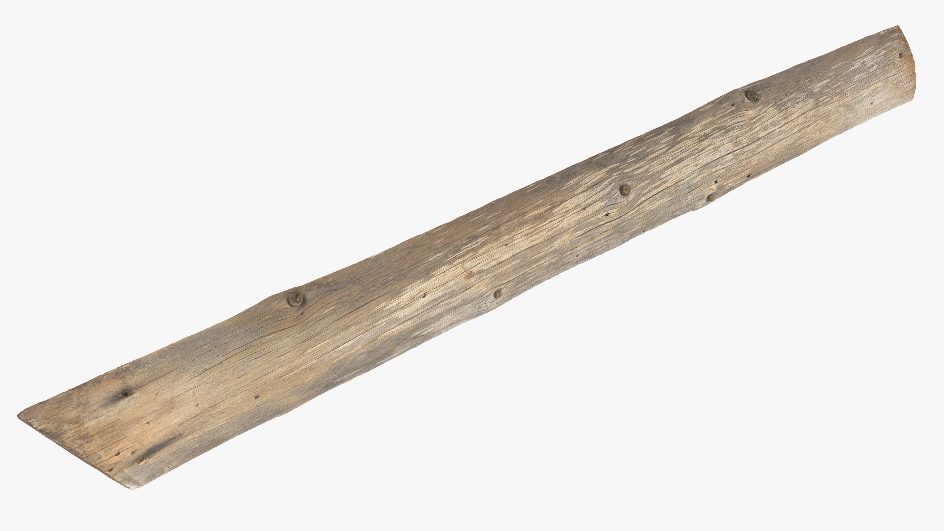 Plank Yellow Low-poly 3D model_3