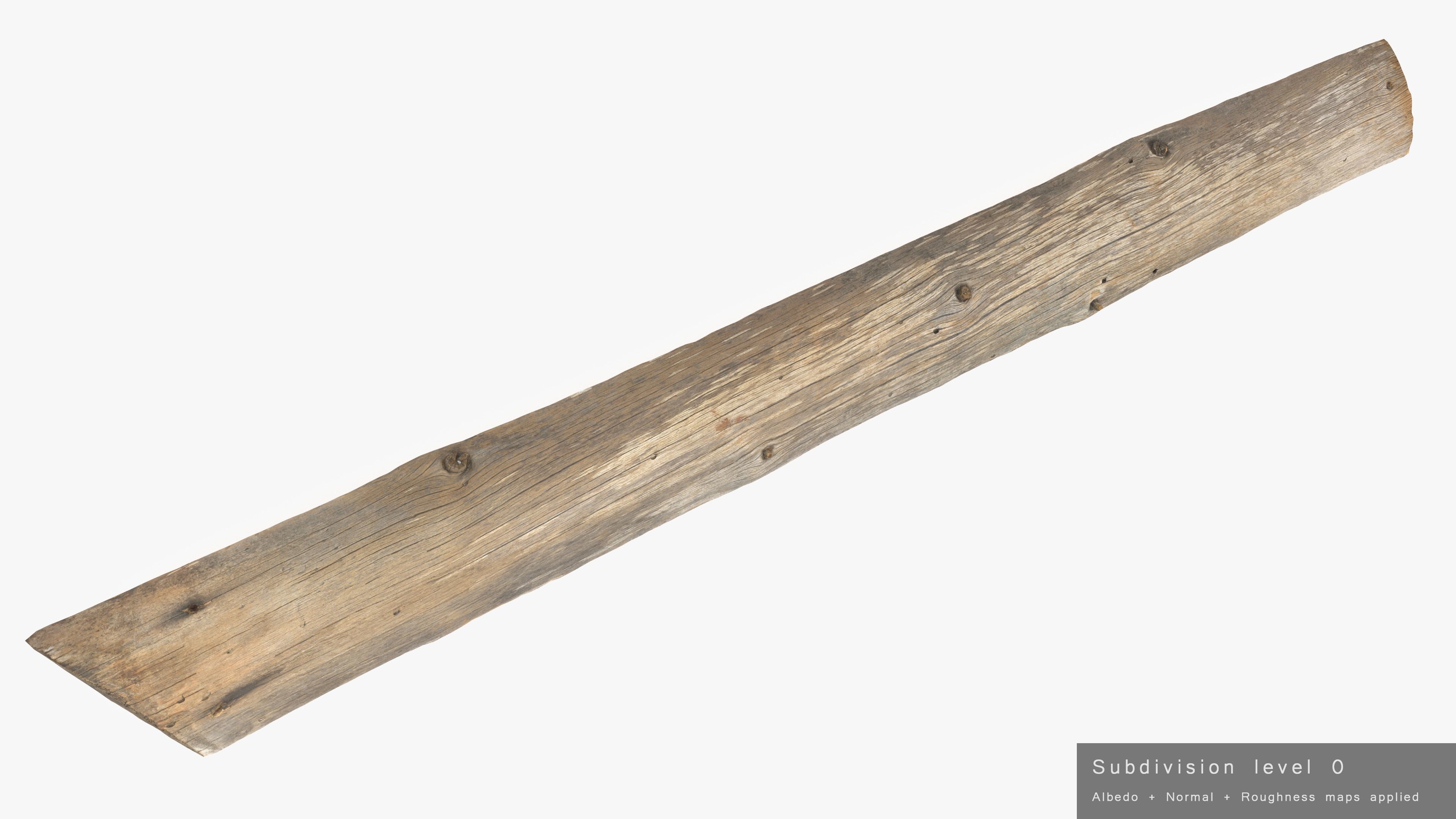 Plank Yellow Low-poly 3D model_23