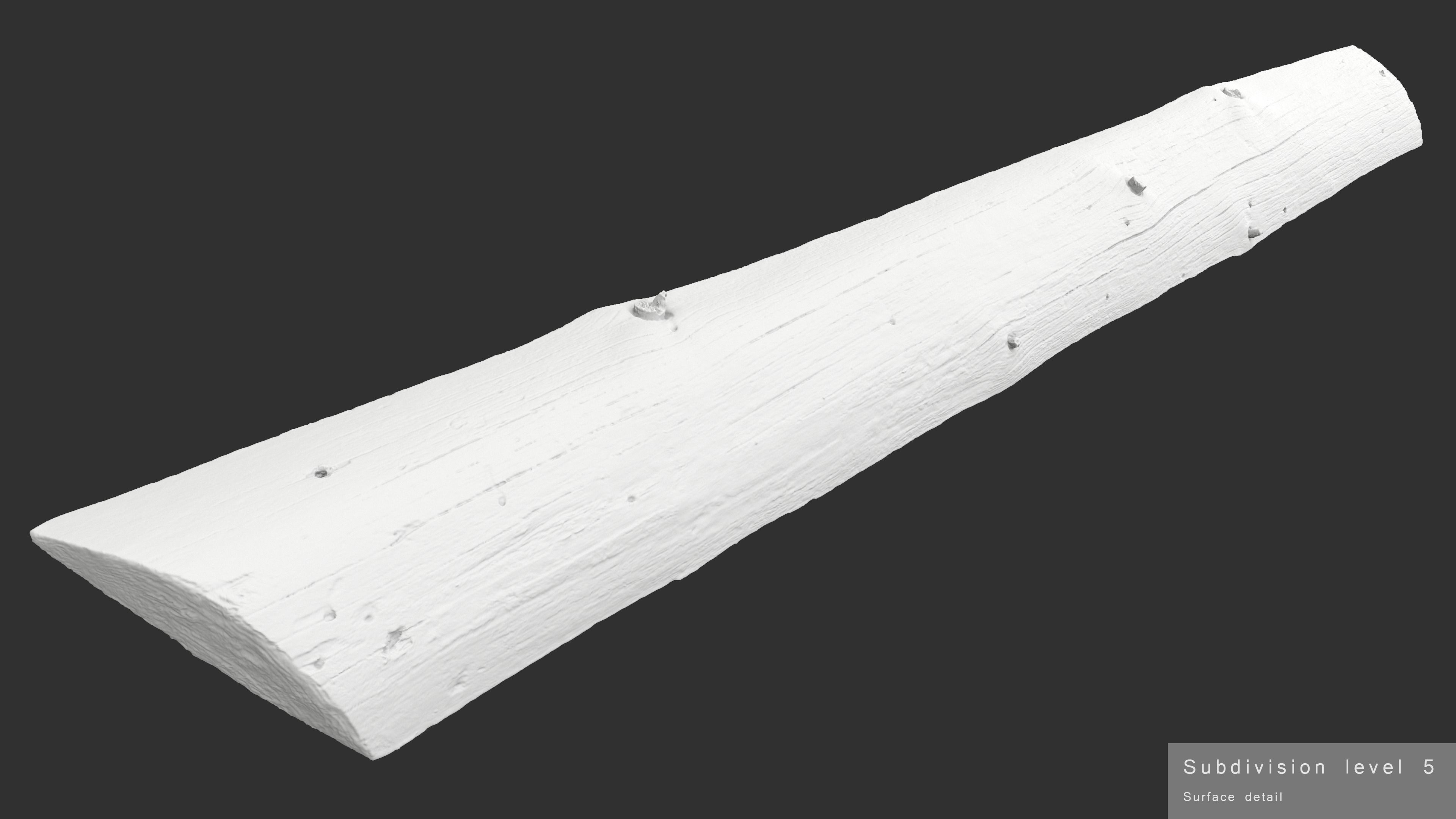 Plank Yellow Low-poly 3D model_18