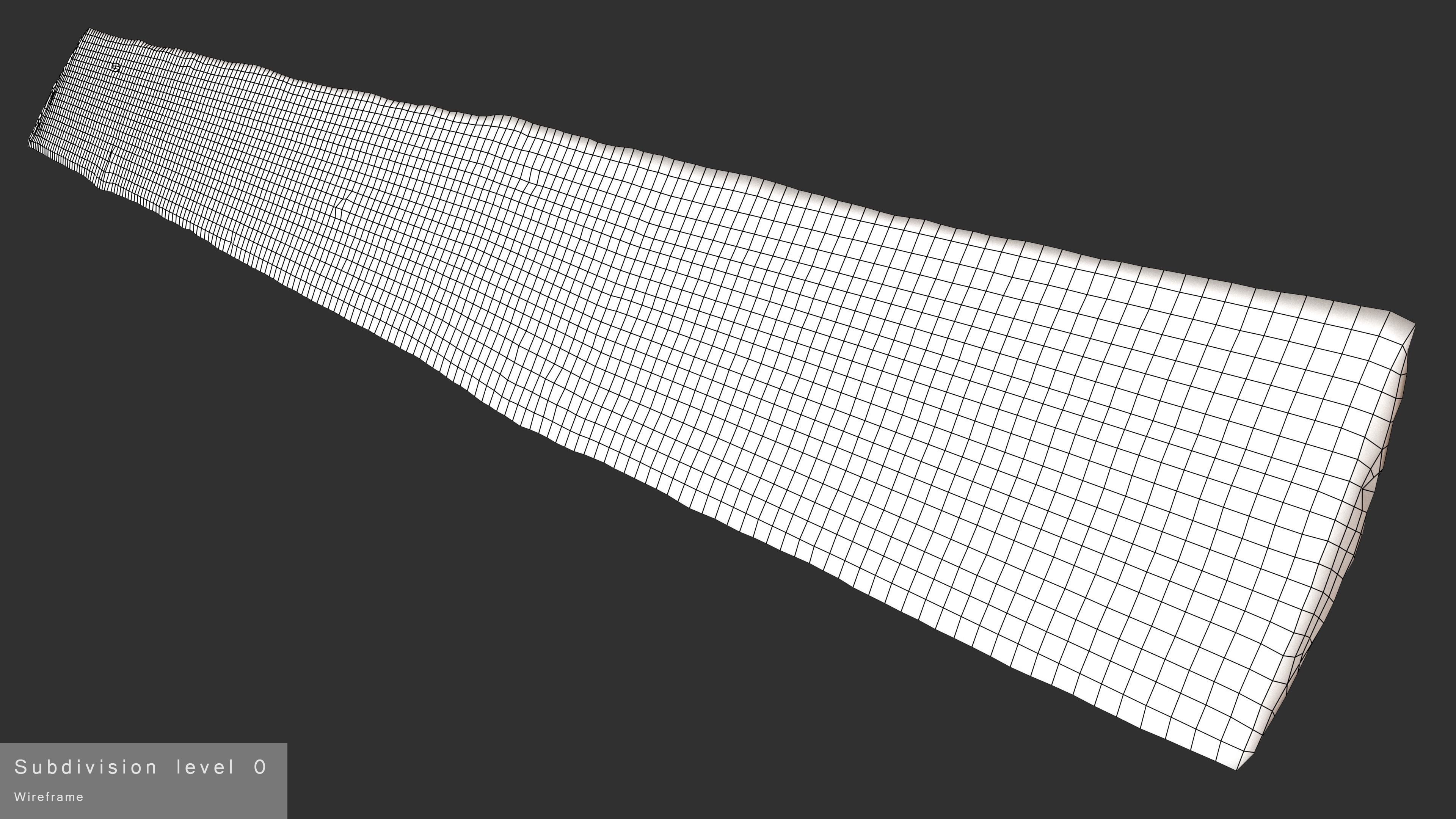 Plank Yellow Low-poly 3D model_27