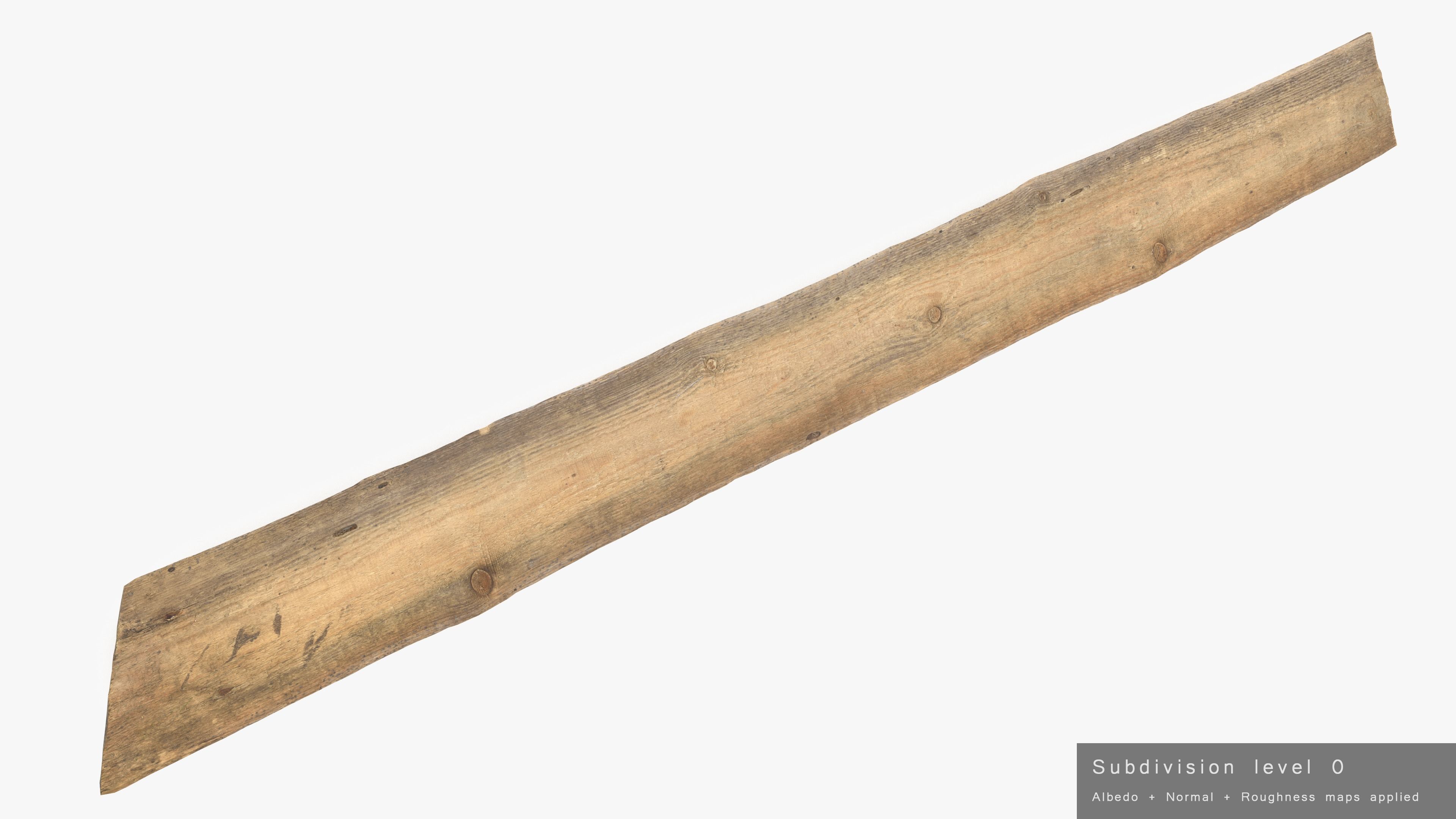 Plank Yellow Low-poly 3D model_24