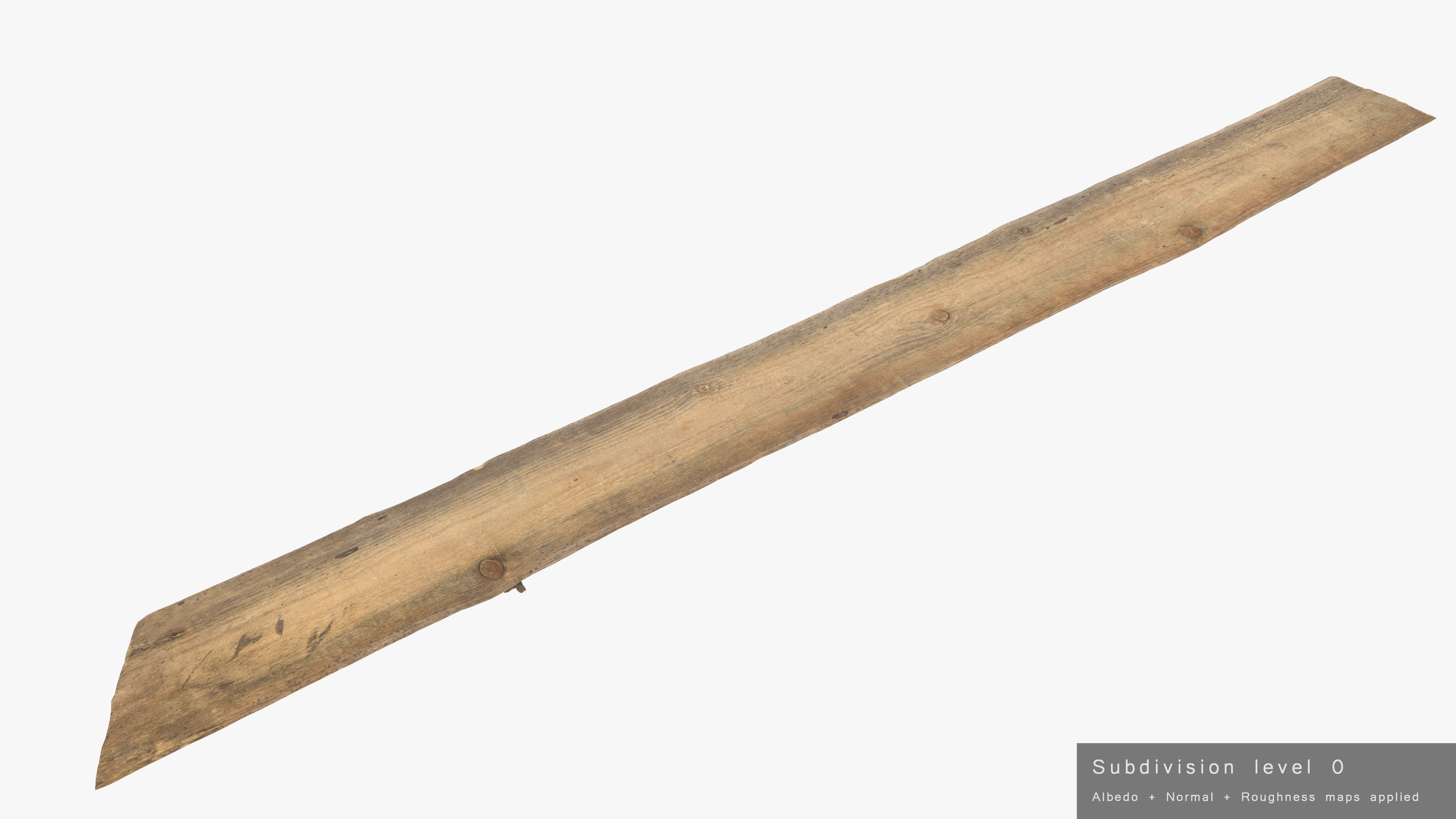 Plank Yellow Low-poly 3D model_21