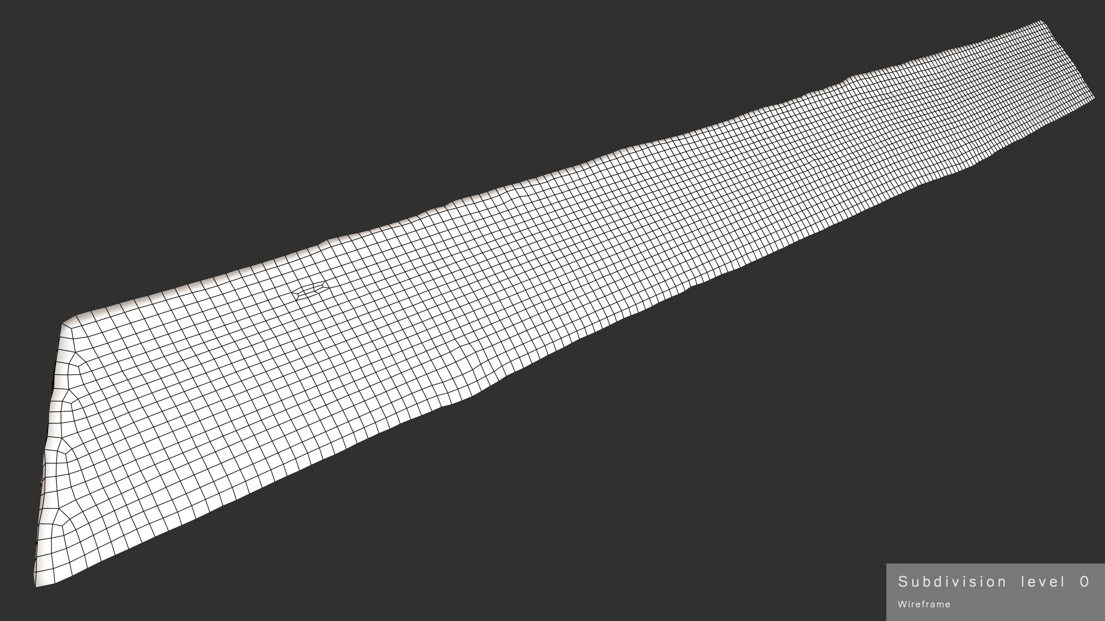 Plank Yellow Low-poly 3D model_25