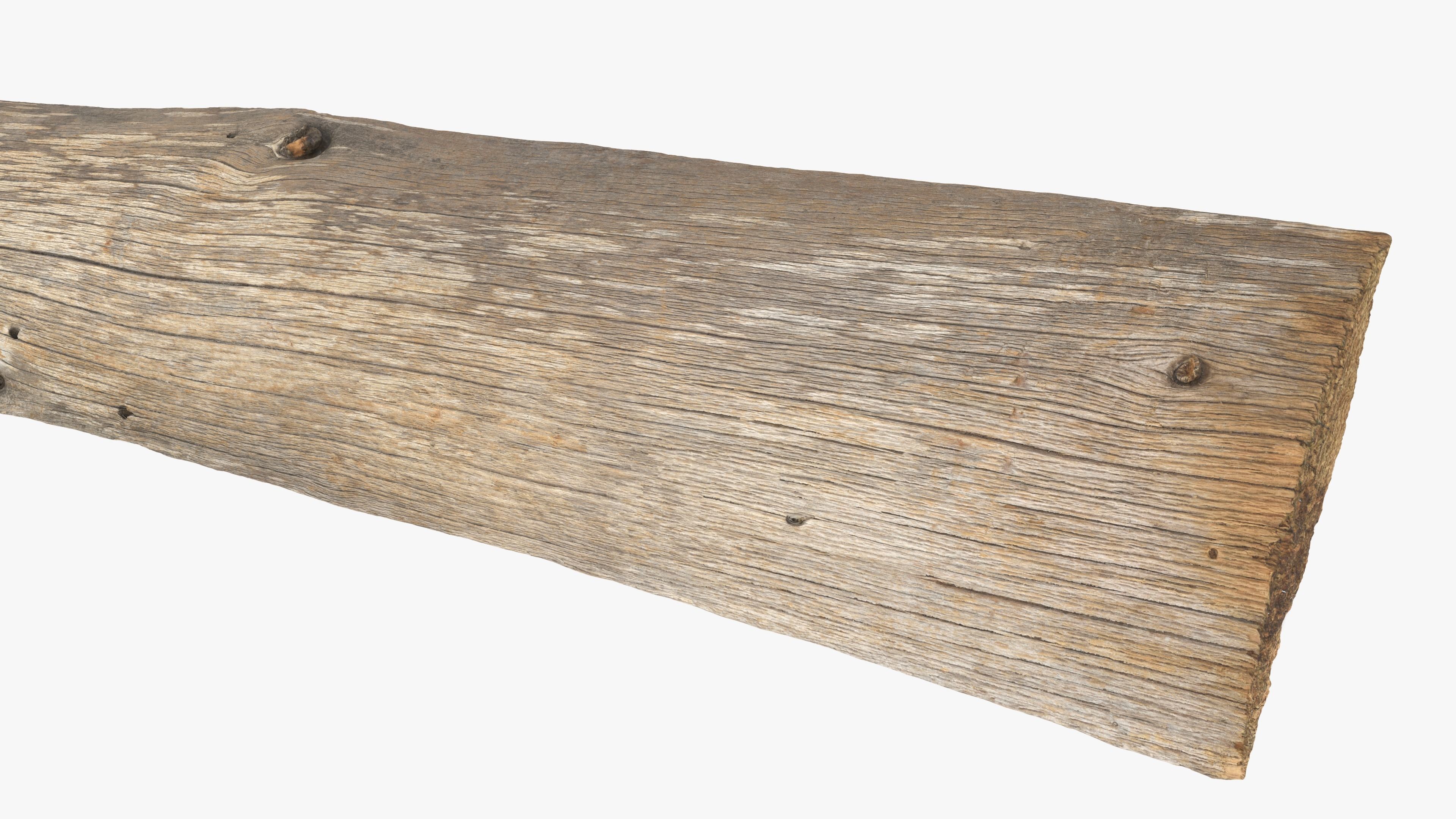 Plank Yellow Low-poly 3D model_8
