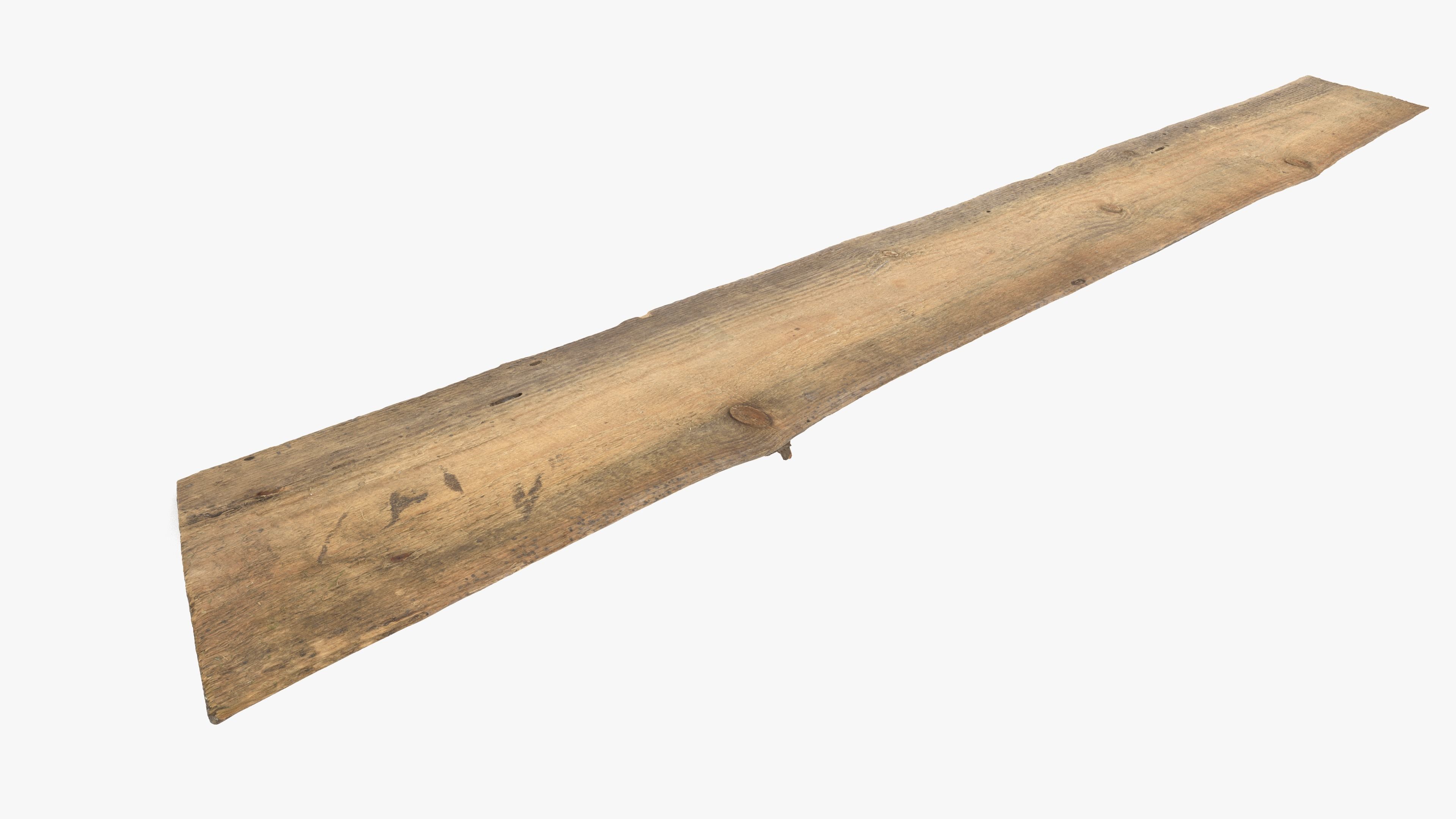 Plank Yellow Low-poly 3D model_17