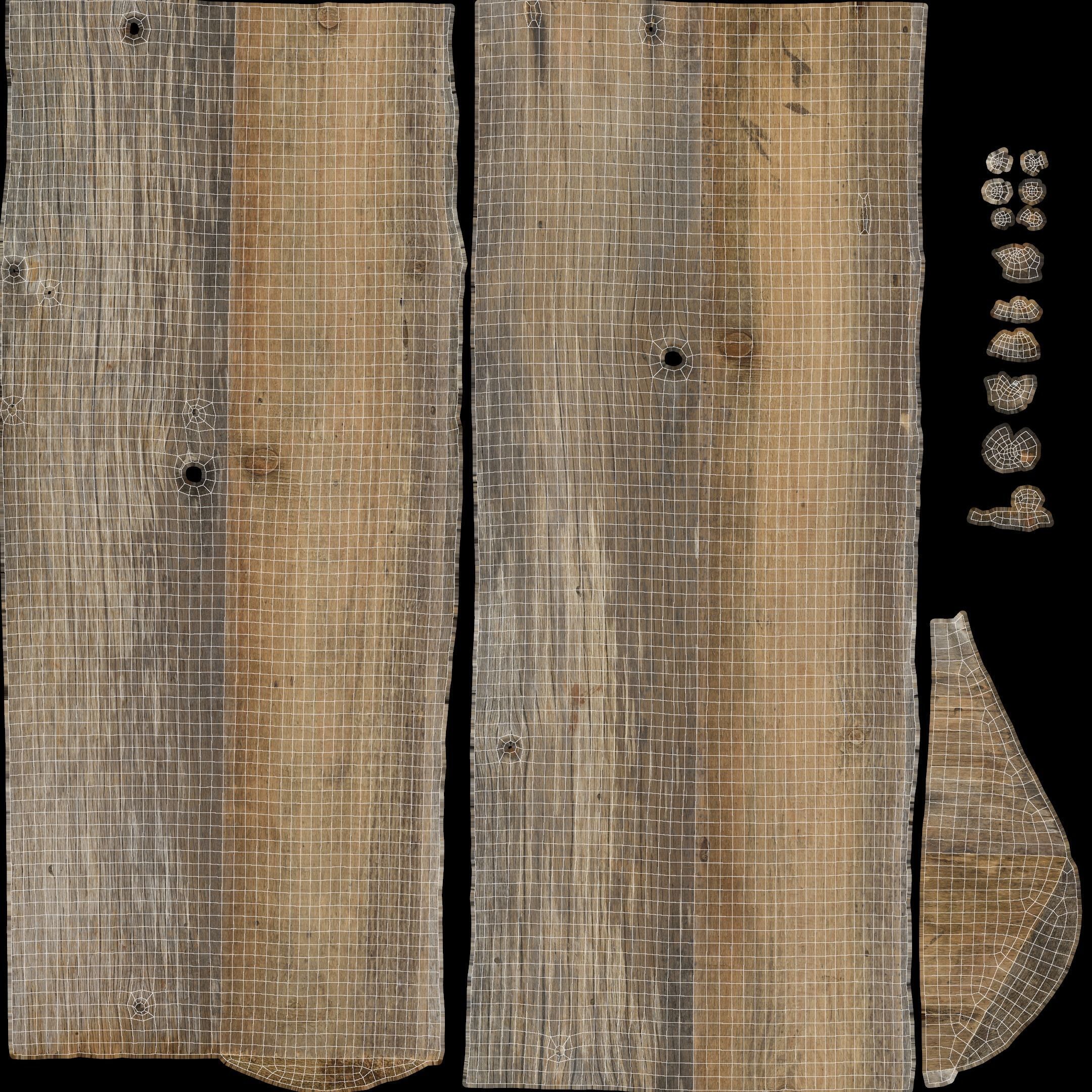 Plank Yellow Low-poly 3D model_30