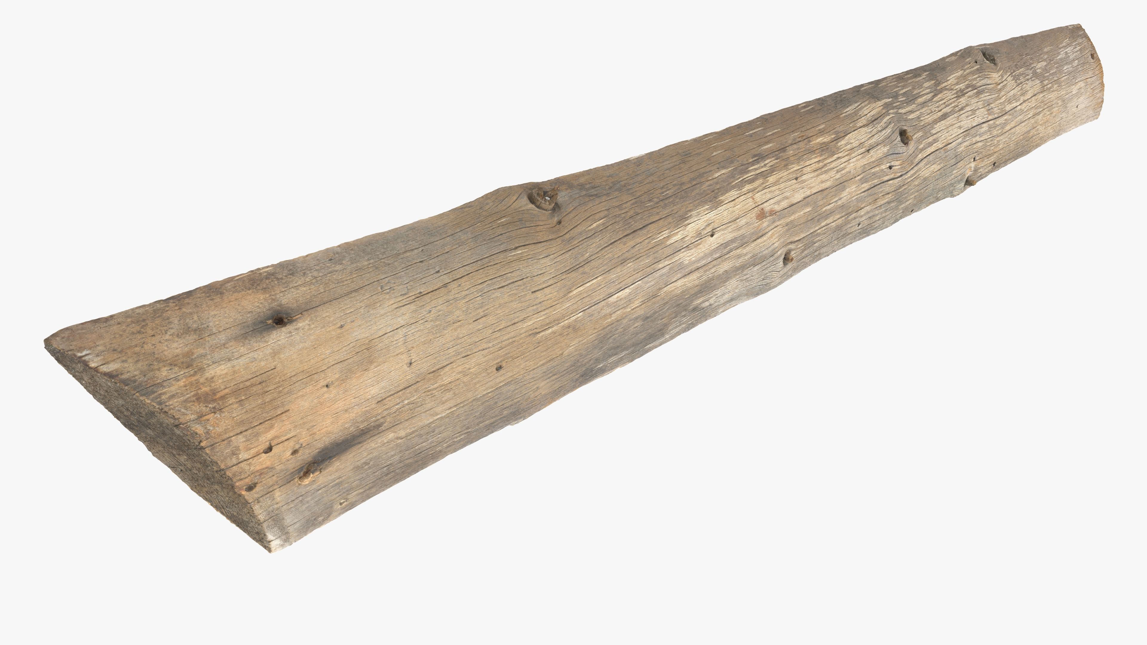 Plank Yellow Low-poly 3D model_14