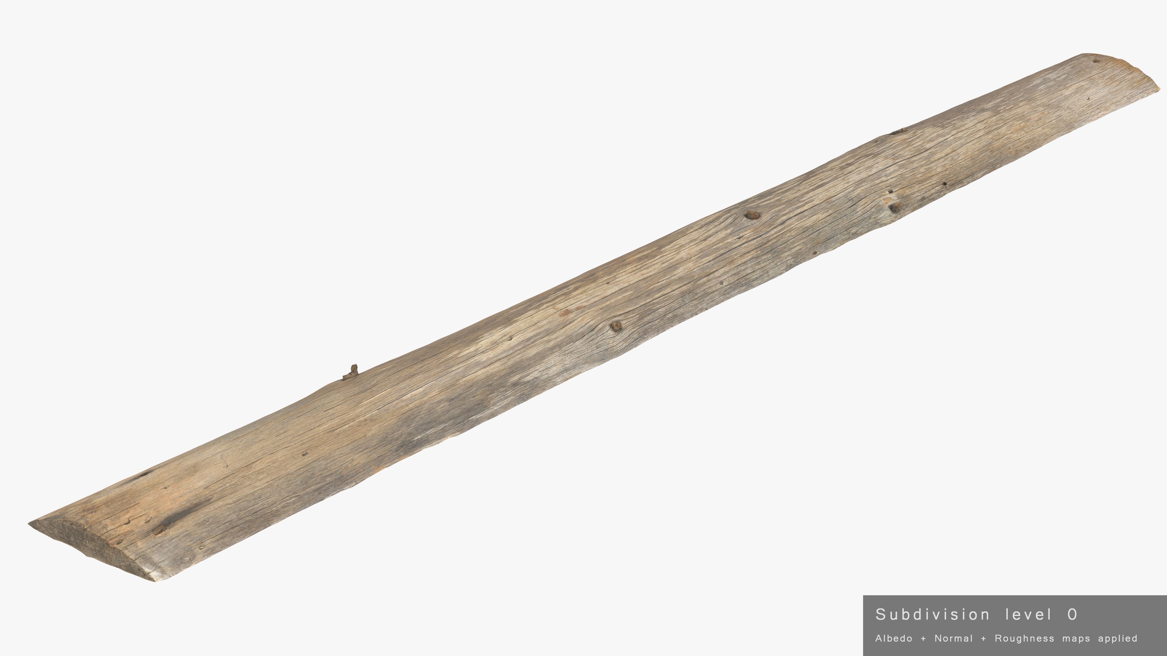 Plank Yellow Low-poly 3D model_22