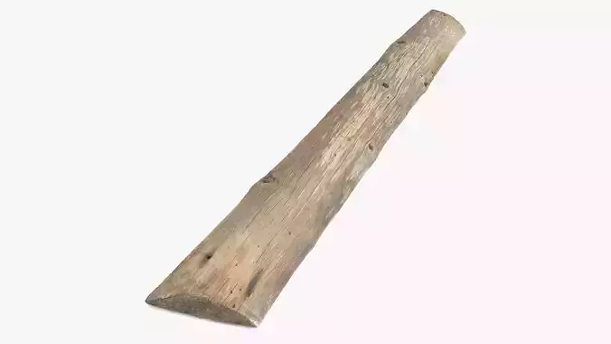 Plank Yellow Low-poly 3D model