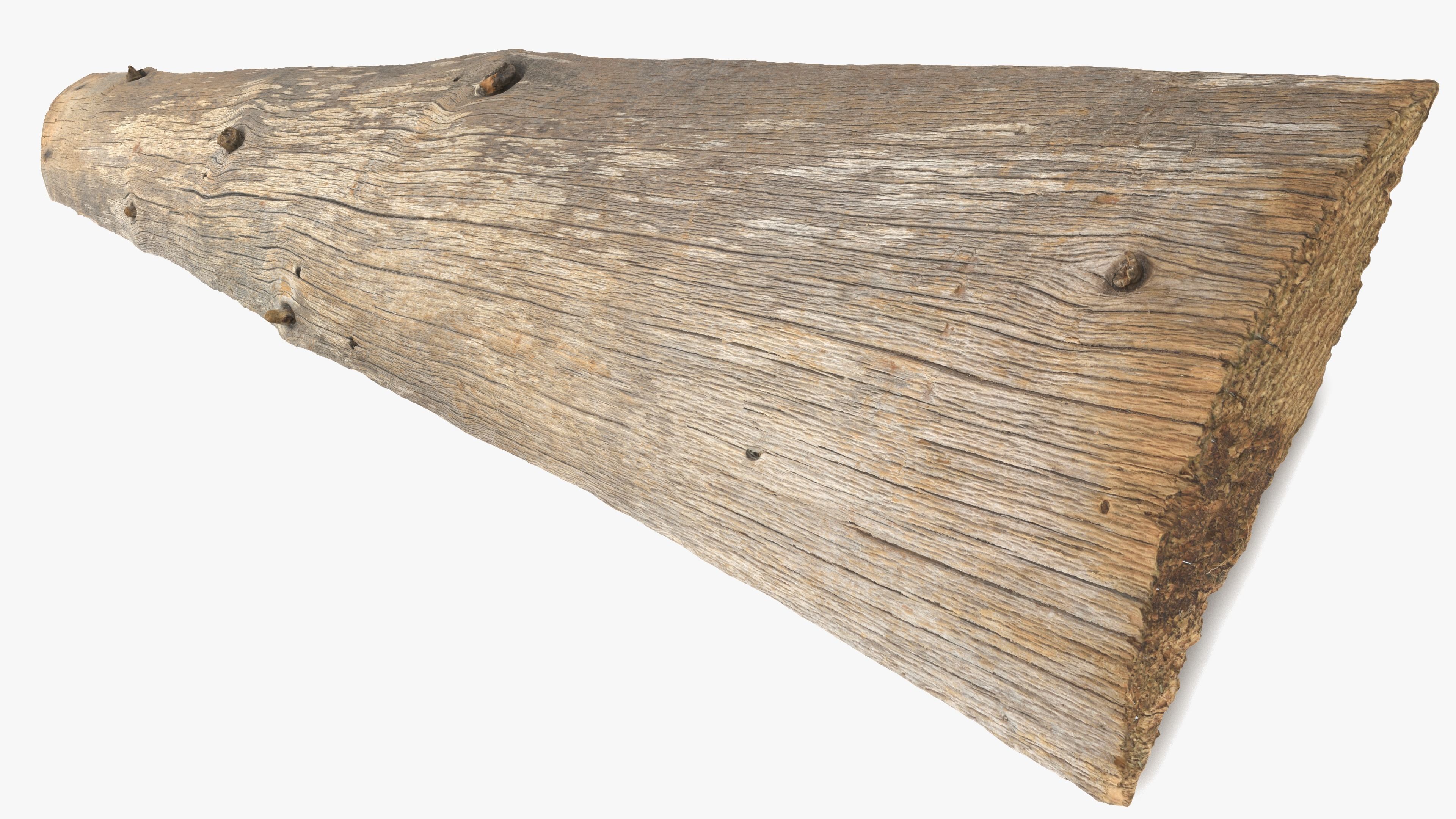 Plank Yellow Low-poly 3D model_5
