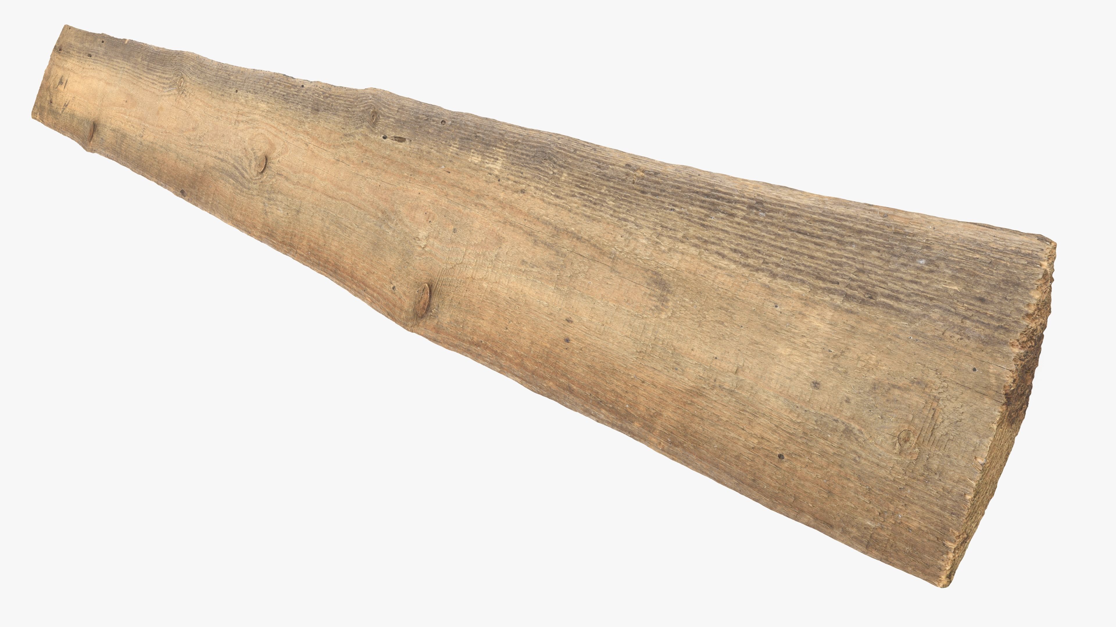 Plank Yellow Low-poly 3D model_2