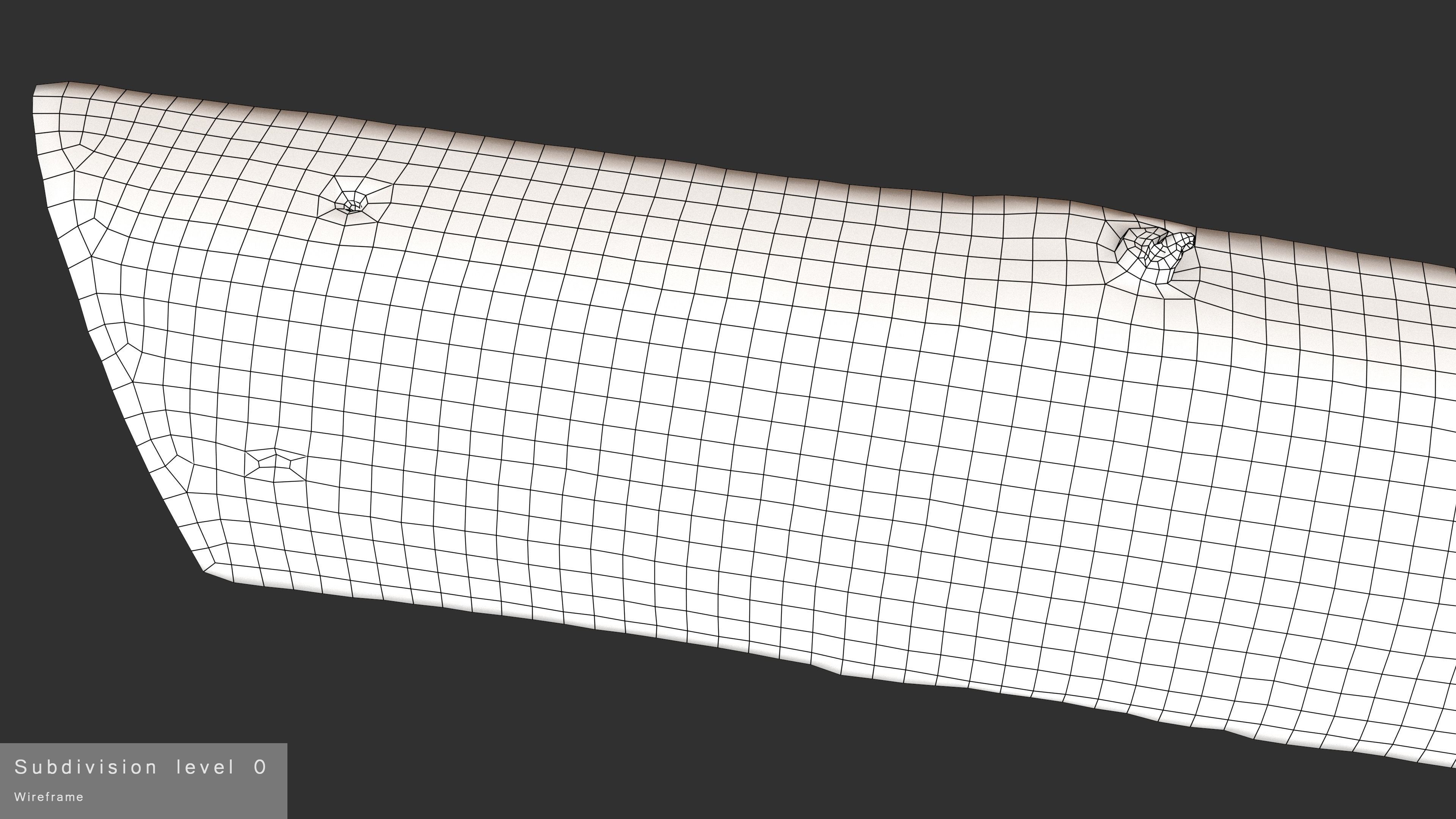 Plank Yellow Low-poly 3D model_26